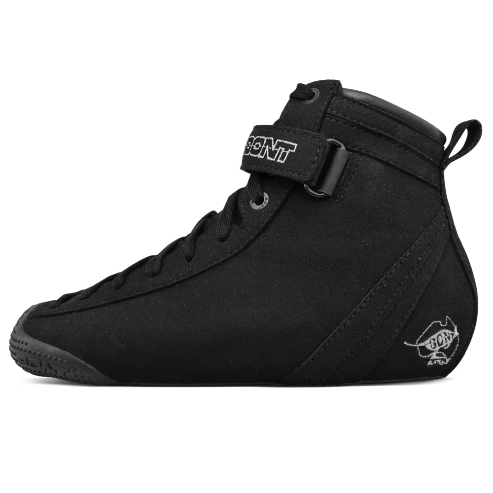 Bont Parkstar Vegan Black Suede Professional Roller Skates for Park Ramps, Bowls & Street - High-Performance Outdoor & Indoor Skating for Adults - Perfect for Skate Parks, Rinks & Urban Commuting