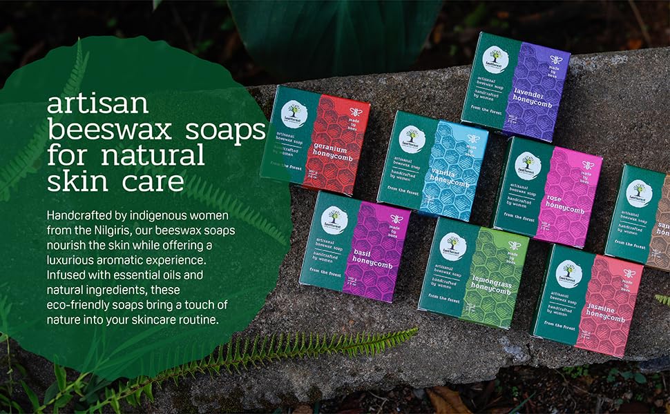 Last Forest Beeswax Soap (100g) - Natural Handmade Herbal Soap with Charcoal for Glowing Skin | Moisturizing & Nourishing Bath Bar for Men & Women | Perfect for Daily Cleansing, Acne Treatment & Spa Relaxation