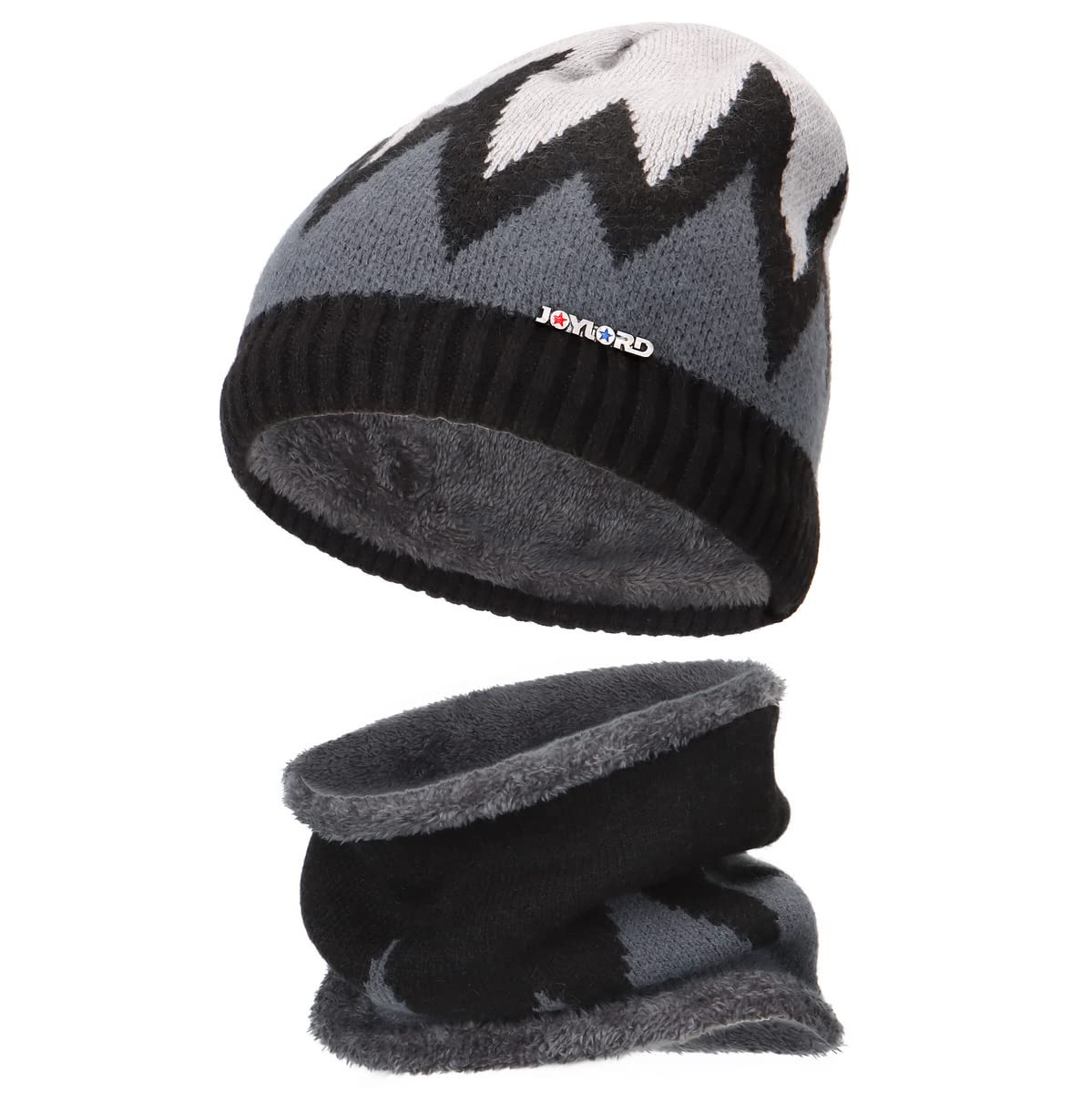 Warm Winter Beanie Hat and Scarf Set for Men & Women - Fleece Lined Knit Skull Cap with Neck Warmer - Perfect for Skiing, Snowboarding & Cold Weather Outdoor Activities
