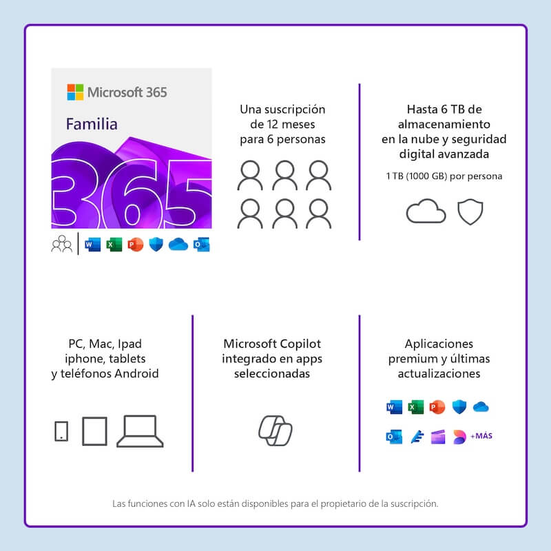 Microsoft 365 Family | 12-Month Subscription | 6 Users | Perfect for Home & Small Business Productivity