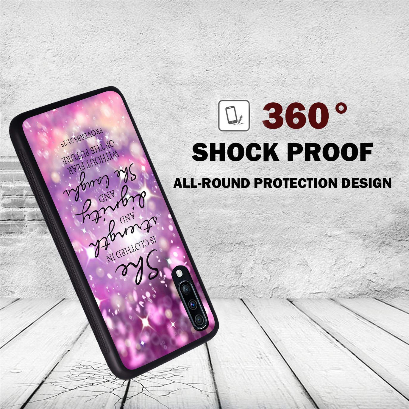 Galaxy A50 Case with Proverbs 31:25 - Slim Protective Cover for Daily Use