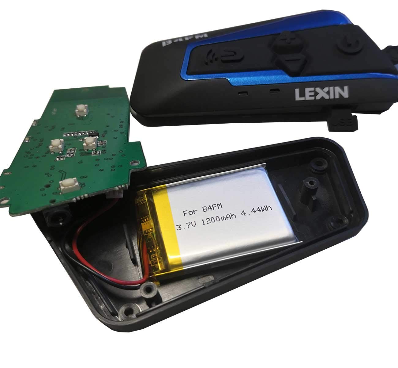3.7V 1200mAh Replacement Battery for LEXIN B4FM Motorcycle Bluetooth Headset & LX-B4FM Intercom - Long-Lasting Power for Motorcycle Communication & Riding Safety