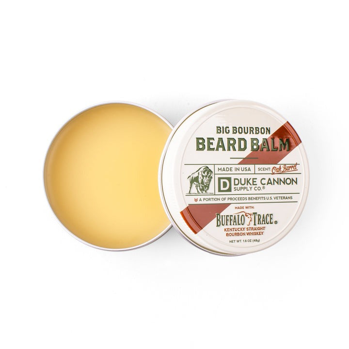 Big Bourbon Beard Balm with Buffalo Trace Bourbon - Natural Beard Care for Softness & Growth - Perfect for Grooming, Styling & Daily Use