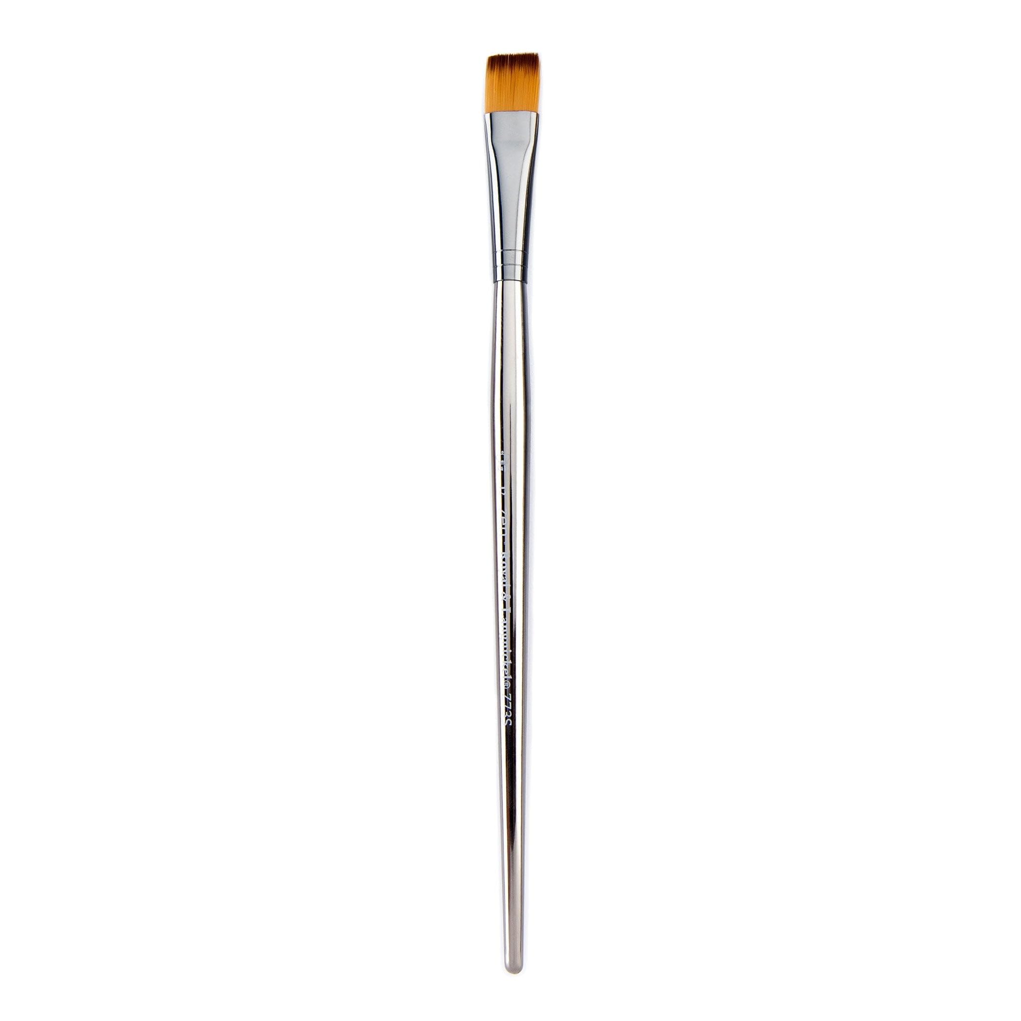 Royal & Langnickel Zen Series 73 All Media Paint Brushes - Flat Shader Brush Size 2 for Acrylic, Oil, Watercolor Painting - Perfect for Canvas, Wood, Fabric Art Projects