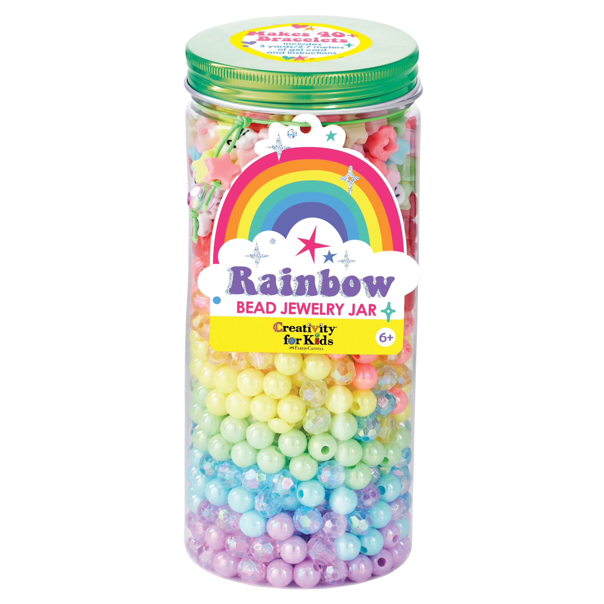 Rainbow Bead Jewelry Jar #6478000 - DIY Craft Beads for Bracelets, Necklaces & Home Decor