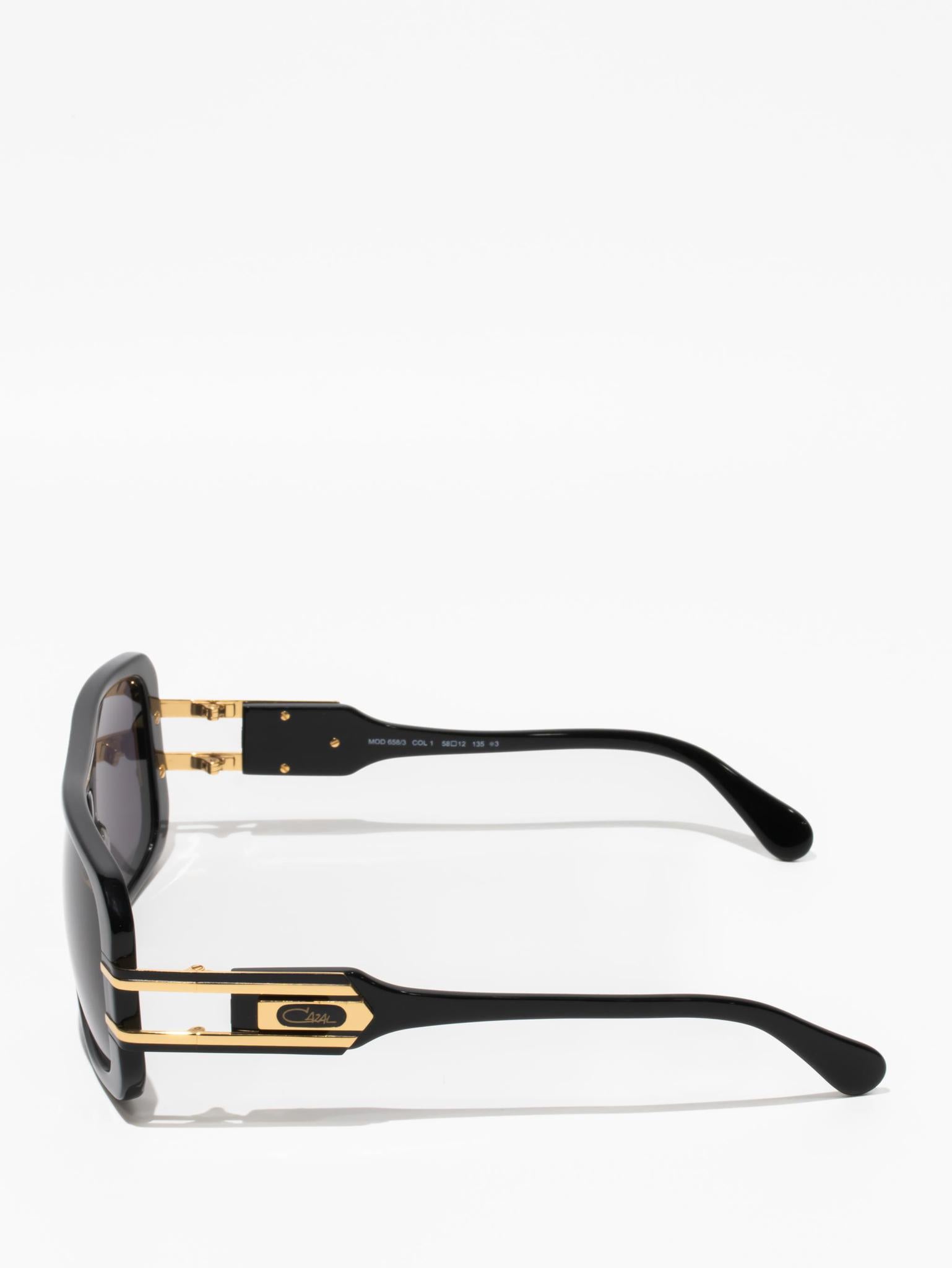 CAZAL 658/3 001 Sunglasses - Stylish Retro Aviator Shades for Men & Women | Perfect for Outdoor Activities, Driving, and Fashion Statements