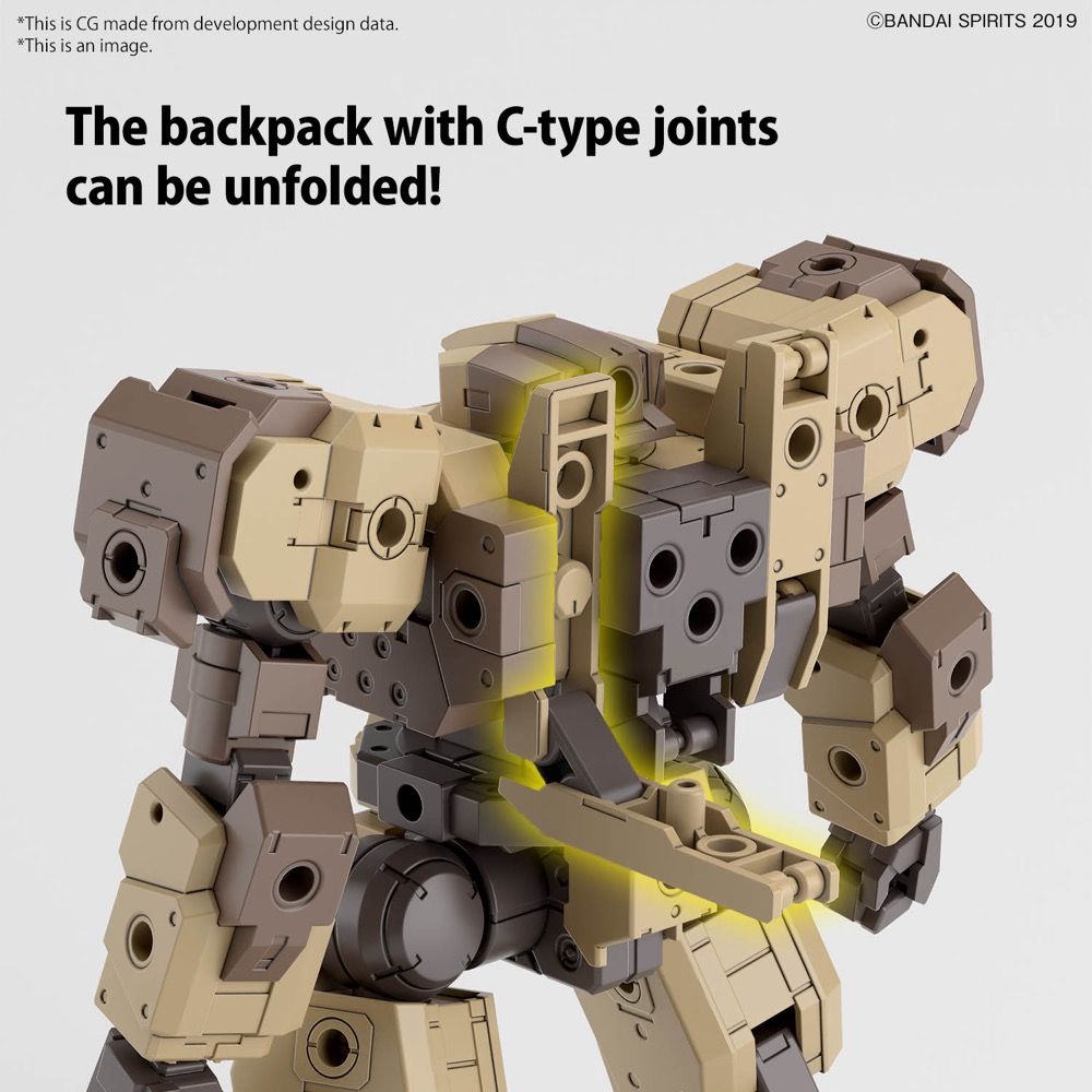Bandai 30MM 1/144 Scale eEXM-9 Baskyrotto (Brown) Model Kit - 30 Minutes Missions Customizable Mecha for Hobbyists & Collectors - Perfect for Display, Diorama Building & Sci-Fi Action Scenes
