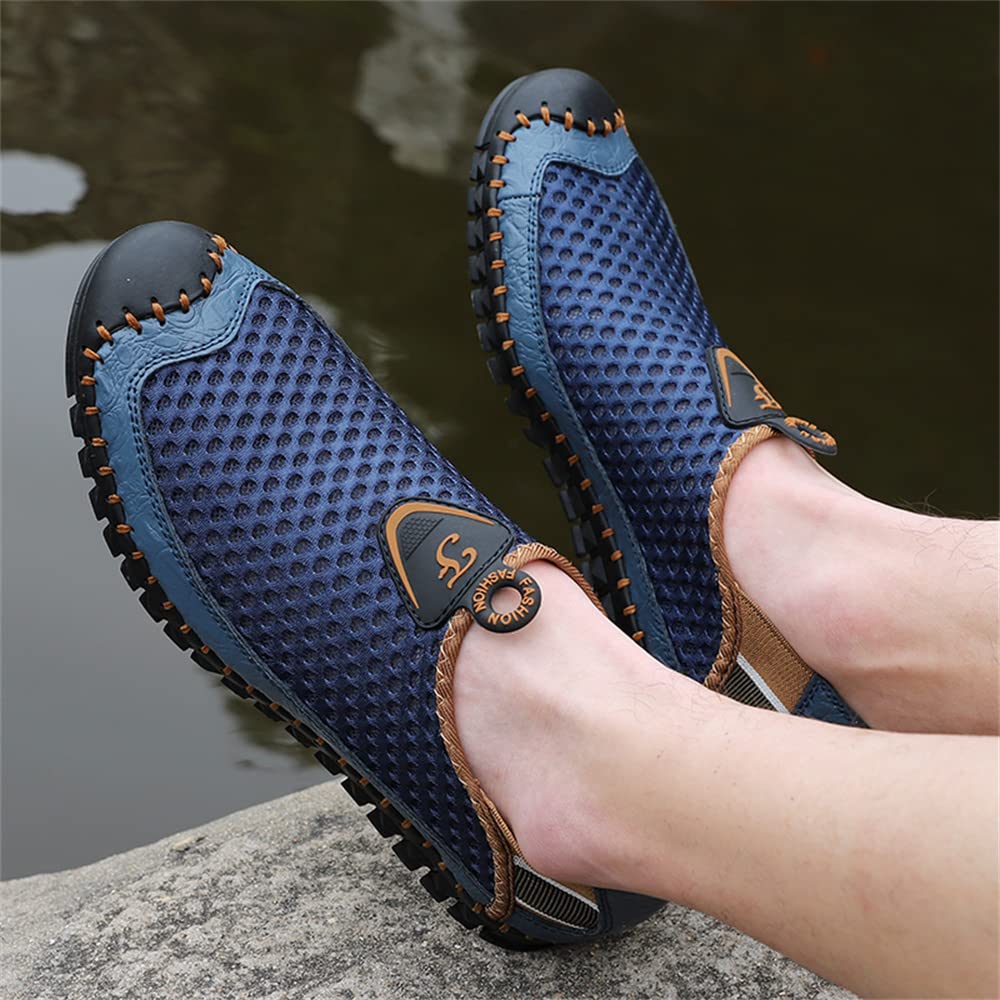 **Men's Water Shoes - Quick-Dry Mesh Slip-On Loafers for Walking, Beach, Pool & Outdoor Activities**