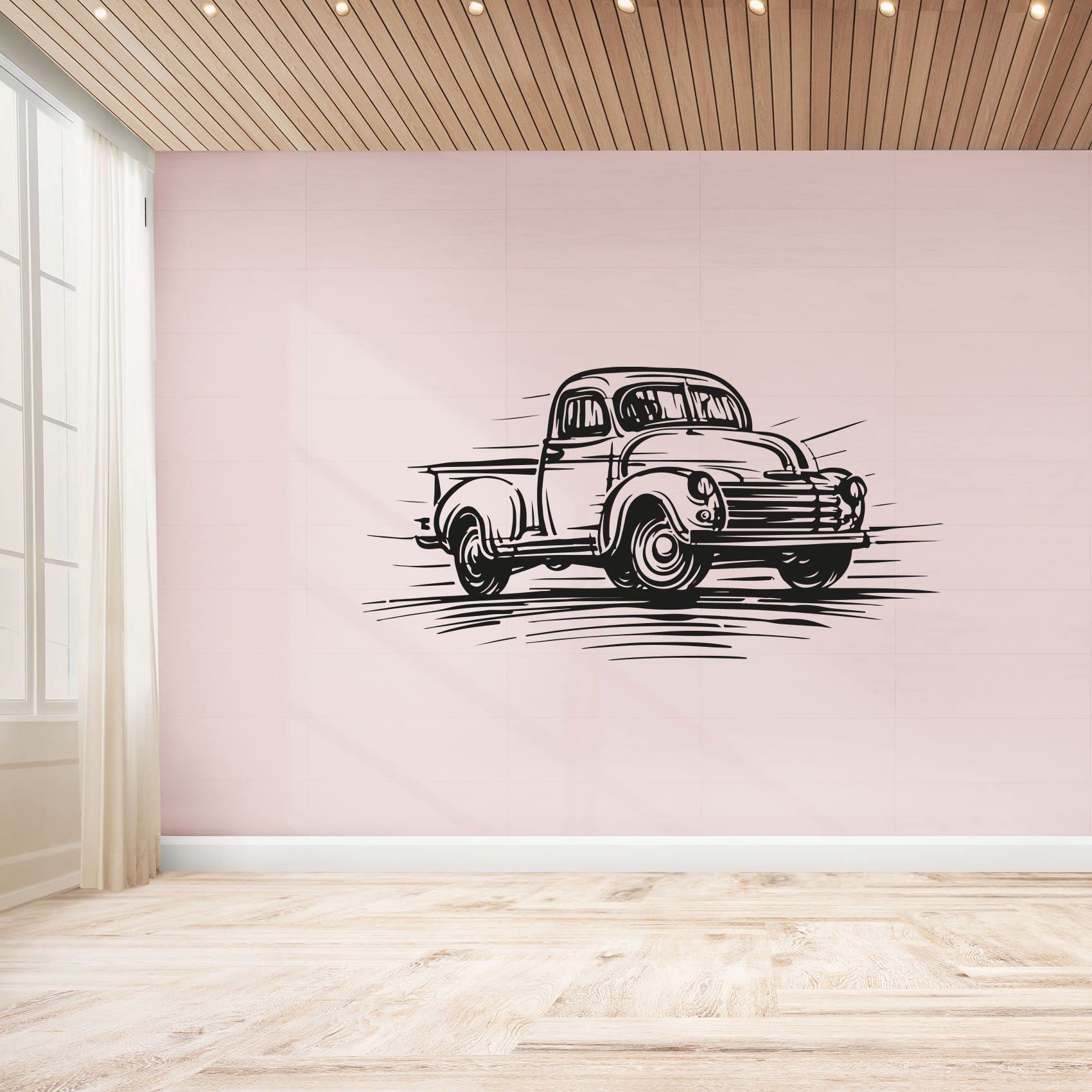 Monster Truck Toy Vehicle Wall Decal - 20x30 Inch Vinyl Sticker for Kids Room, Bedroom, Nursery & Kindergarten Decor - Fun Car, Truck & Wheel Themed Wall Art for Boys & Girls - Perfect for Home, Playroom & Classroom Decoration