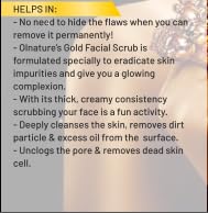 Gold Face Scrub for Dead Skin Cell Removal - Oil-Free Facial Exfoliator for Glowing Skin | Perfect for Daily Skincare & Acne-Prone Skin