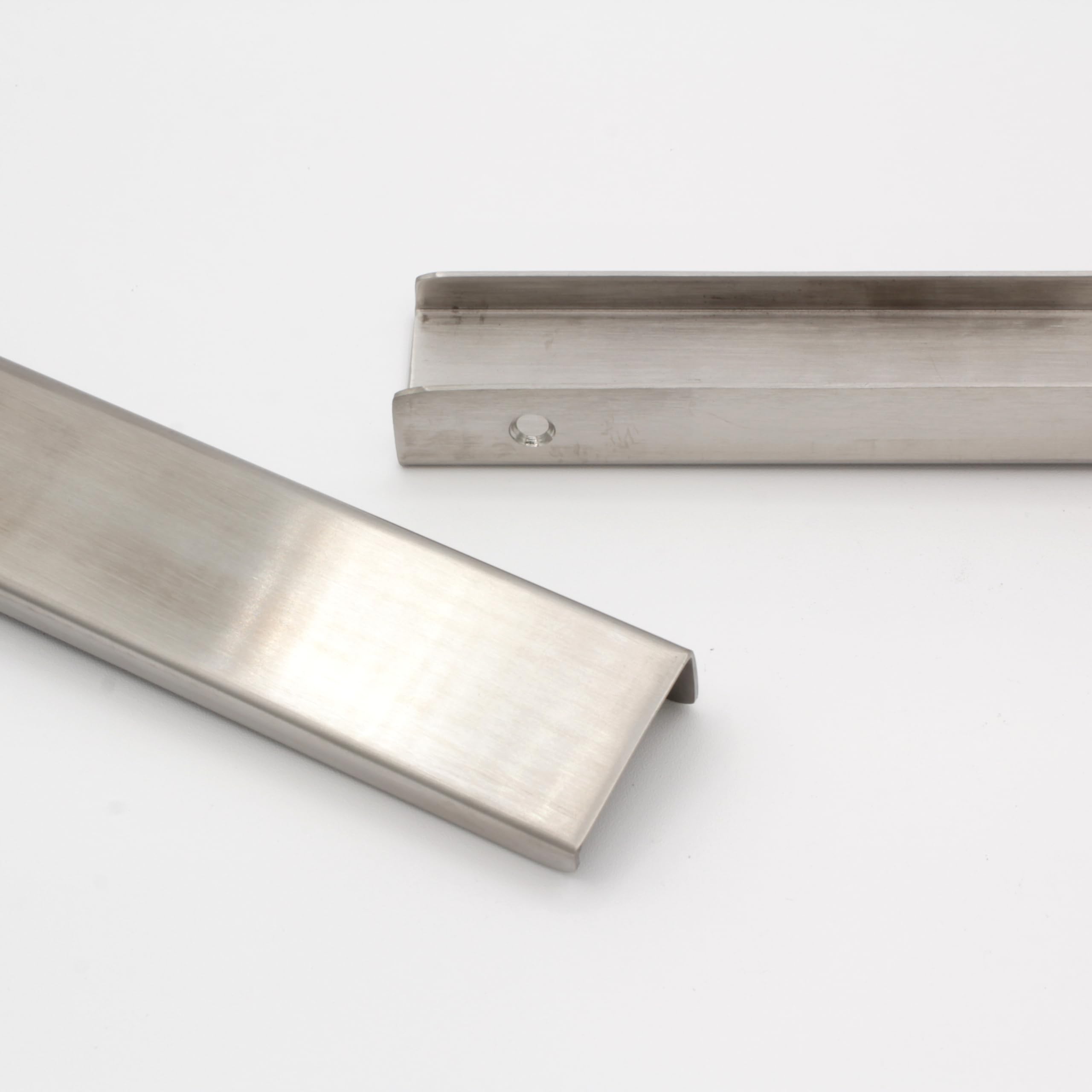 RCH Hardware PL-SS161-280 Brushed Stainless Steel Modern Cabinet Finger Edge Pull - 12 7/8 Inch (5 Pack) - Durable & Stylish for Kitchen, Bathroom & Office Cabinets