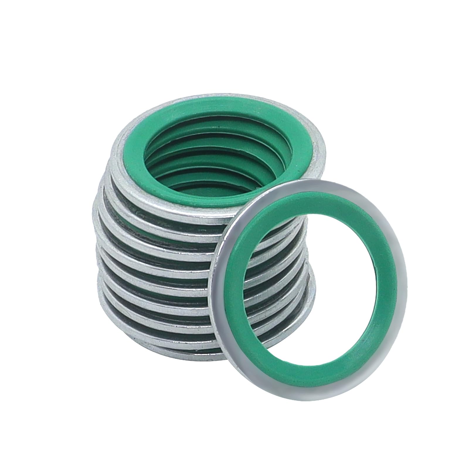 High-Quality Air Conditioning Compressor Port Seal Washer Kit - 45-Piece A/C Gasket Assortment (Green) for Car AC Repair & Maintenance - Perfect for Mechanics, DIY Auto Fixes & HVAC System Servicing