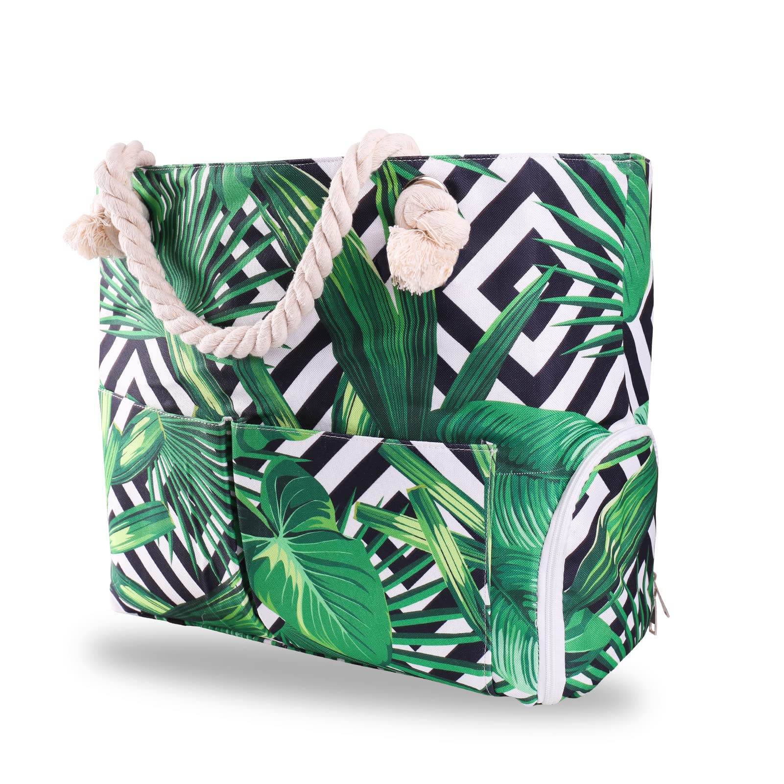 2024 Extra Large Waterproof Beach Tote Bag with Multiple Pockets - Perfect for Pool, Travel & Summer Vacation Essentials