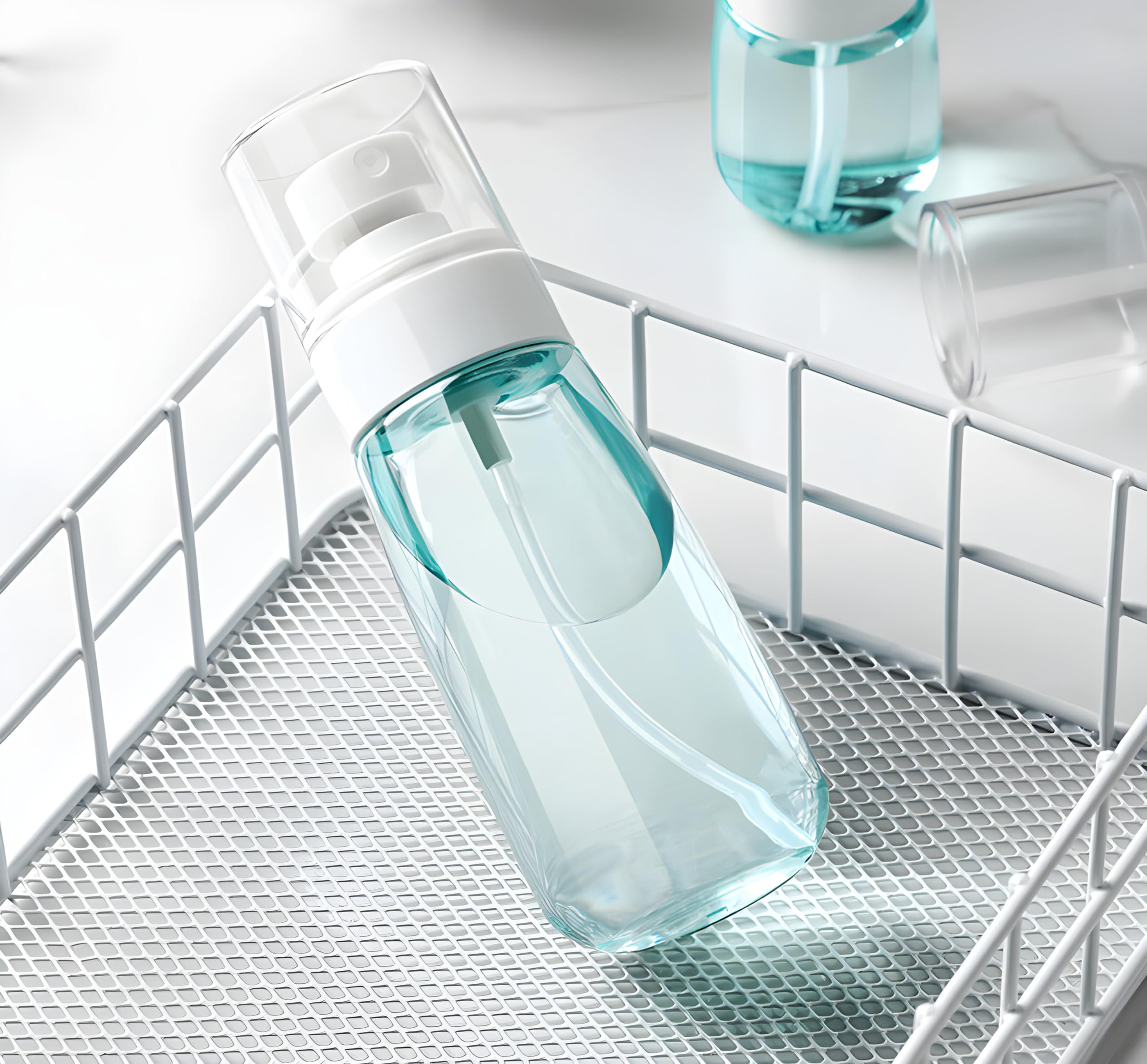 JIALTO 100ml Travel Spray Bottles Set of 2 - Leakproof Refillable Plastic Bottles for Toiletries, Toner, Perfume & Cosmetics | TSA Approved Fine Mist Sprayer for Travel, Gym, Home & Office Use