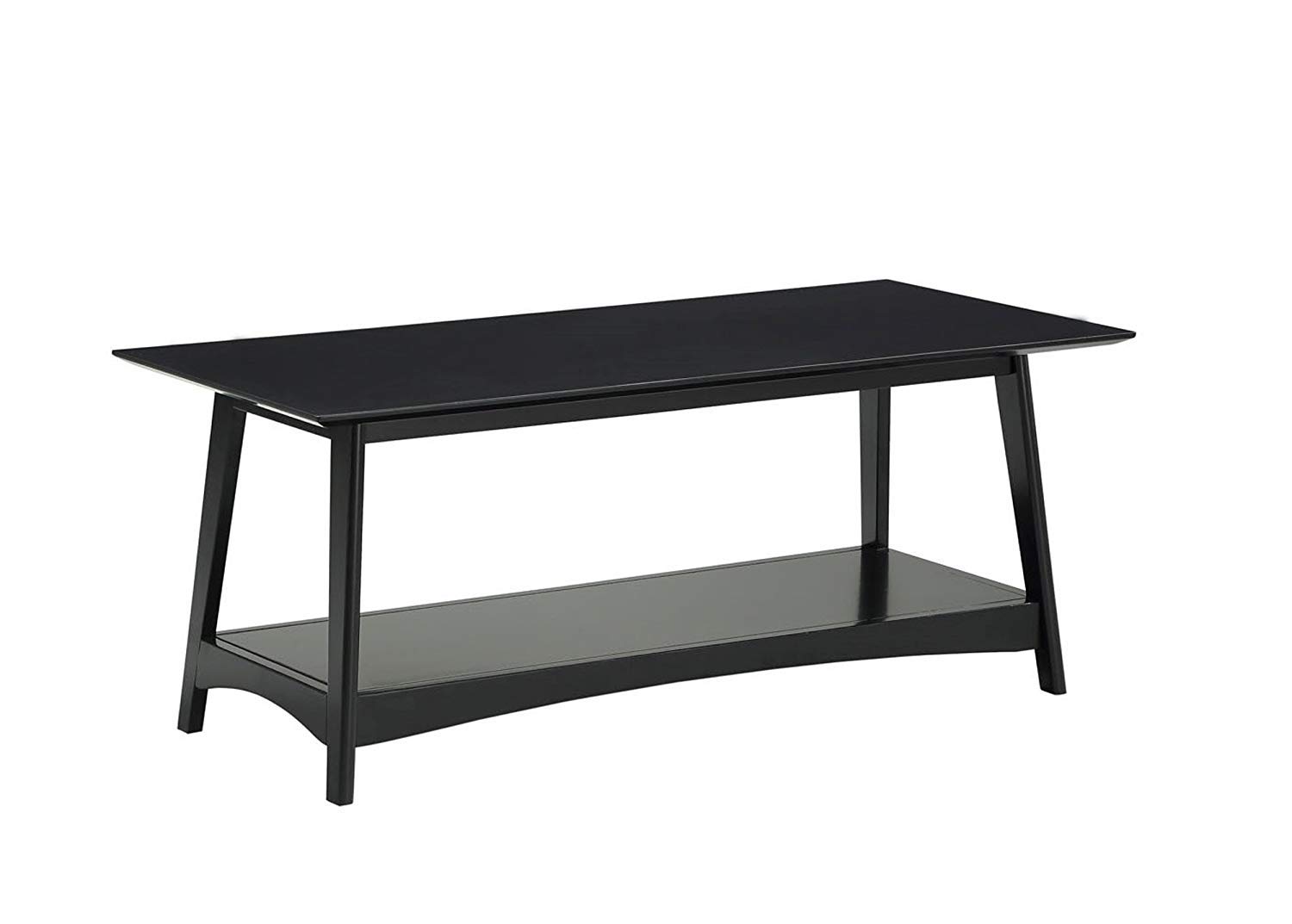 Convenience Concepts Alpine Coffee Table - Modern Black End Table for Living Room, Perfect for Home Decor, Coffee & TV Stand