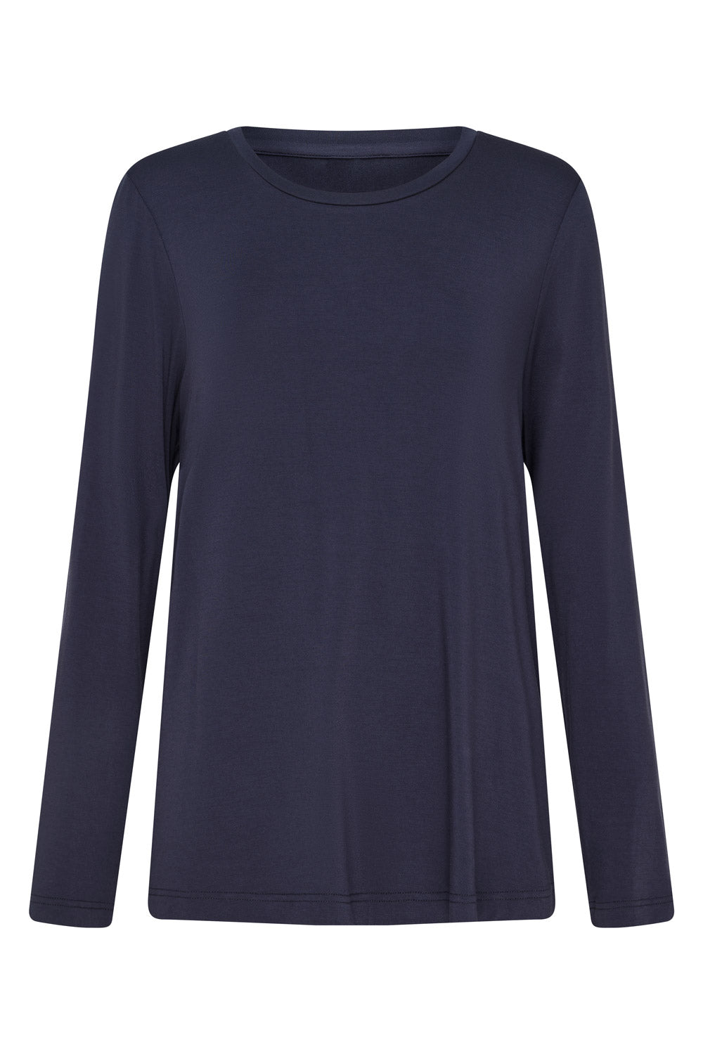 Classic Bamboo Long Sleeve Top for Women - Soft & Breathable Navy Blouse - Perfect for Casual Wear, Office & Travel