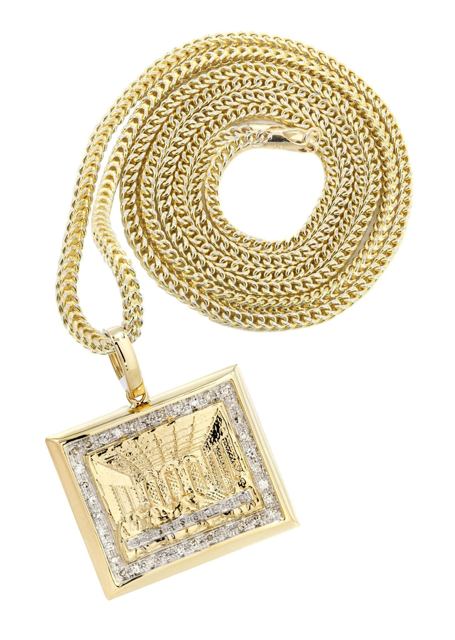 10K Yellow Gold Last Supper Diamond Necklace - 0.43 Carats | Religious Jewelry for Women | Perfect Gift for Baptism, First Communion & Christian Holidays