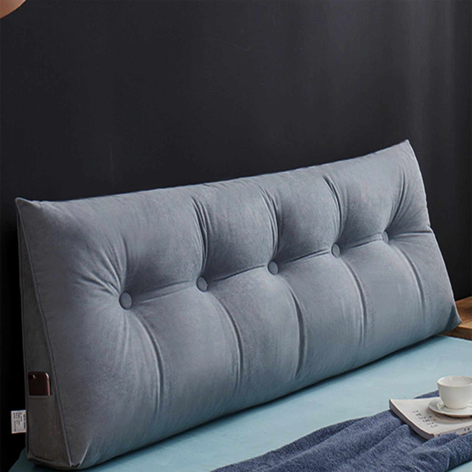 TFDRSEXVD Soft Upholstered Double Large Bedside Cushion - Washable Backrest Pillow for Sofa, Bed & Reading Nook - Comfortable Support for Relaxing, Watching TV or Reading