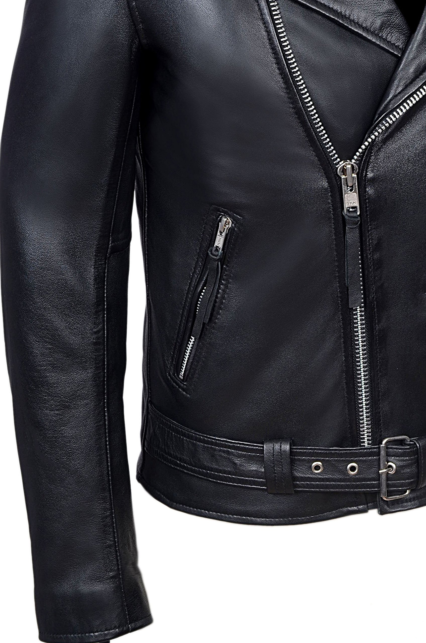 Genuine 100% Lambskin Leather Jacket for Men - Classic Biker Style Motorcycle Jacket with Premium Stitching | Perfect for Casual Wear, Motorcycle Riding & Outdoor Adventures