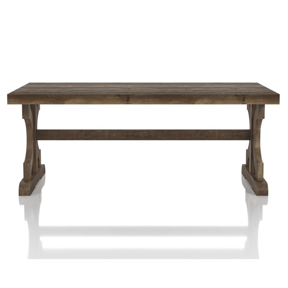 Reclaimed Oak Farmhouse Coffee Table - Solid Birch Wood Rustic Living Room Furniture for Home Decor & Cozy Gatherings