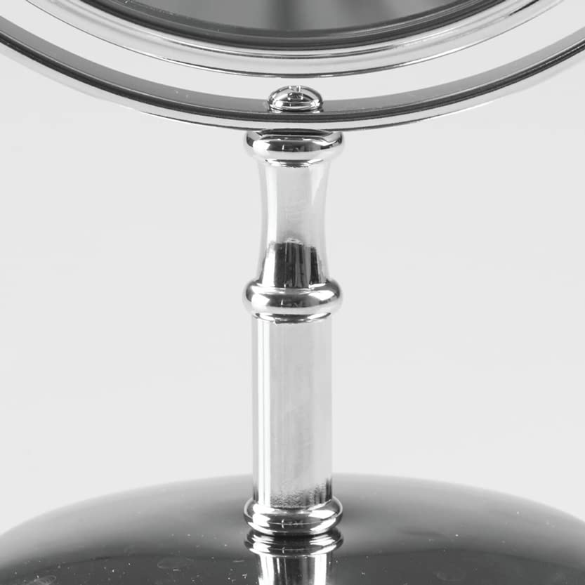 InterDesign® White & Chrome Dual Magnifying Vanity Mirror - 10X/1X Magnification for Makeup, Skincare & Grooming | Perfect for Bathroom, Dressing Table & Travel