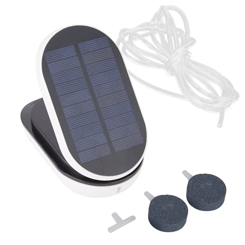 Solar Powered Air Pump for Aquariums - Portable 3-Level Oxygenator with Low Noise Operation | Ideal for Fish Tanks, Outdoor Ponds & Hydroponic Systems