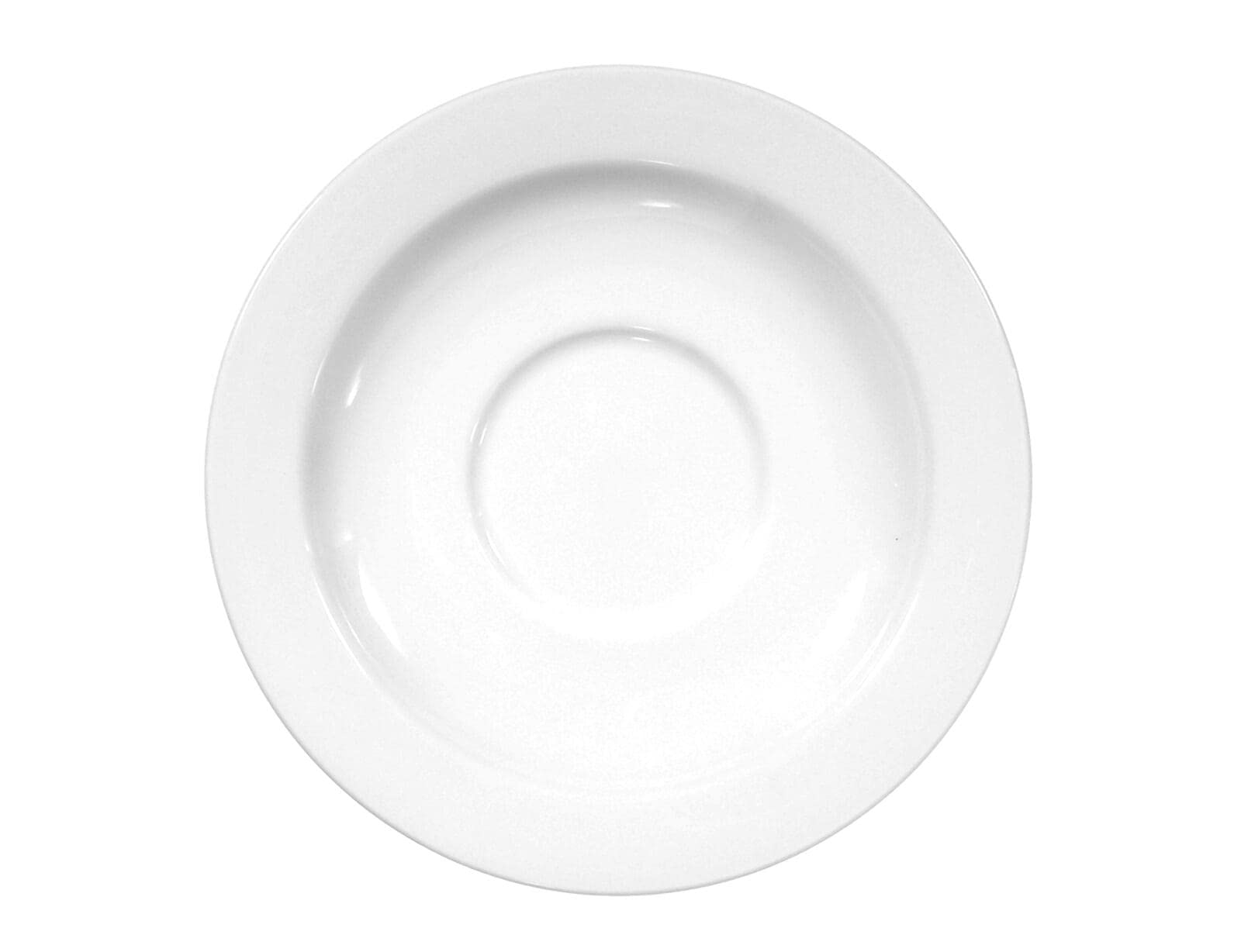 Premium White Porcelain Coffee & Tea Saucers - 6.4 Inch Commercial Dinnerware Set of 6 - Elegant Restaurant, Café & Home Use for Serving Desserts & Beverages
