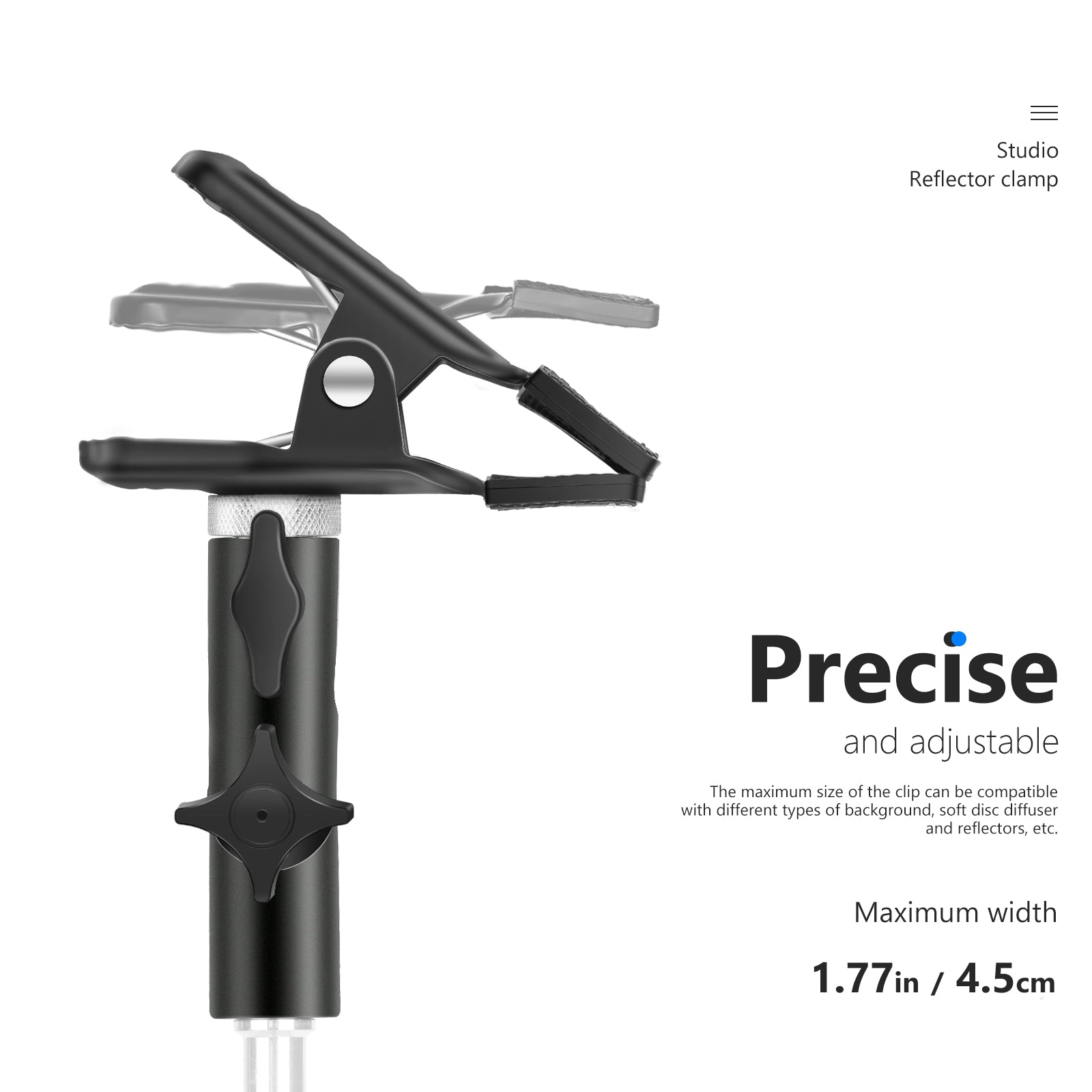 NEEWER Heavy Duty Metal Clamp Holder for Photography Reflectors - Secure Mounting for Studio Lights, Backdrops & Equipment - Perfect for Professional Photographers & Videographers