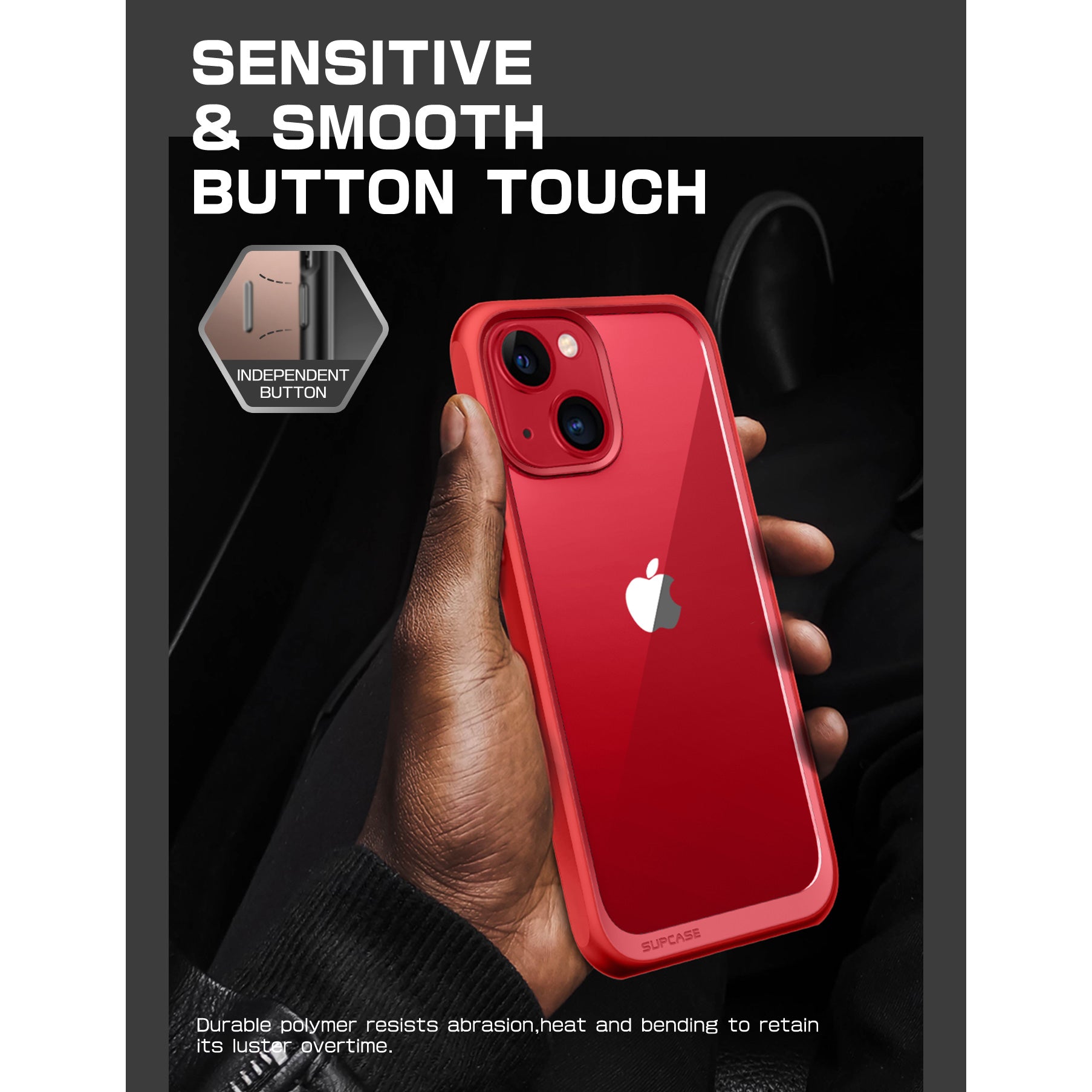 iPhone 14 Case 6.1 Inch - Unicorn Beetle Style Slim Clear Protective Cover with Shock Absorption in Red | Perfect for Everyday Use, Travel & Outdoor Activities