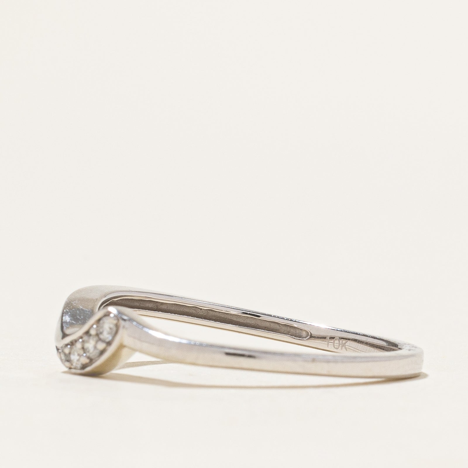 0.05ctw Diamond Contour Band Ring - Size 7.25 | Elegant Wedding Band, Anniversary Gift for Her | Perfect for Engagement, Proposals & Special Occasions