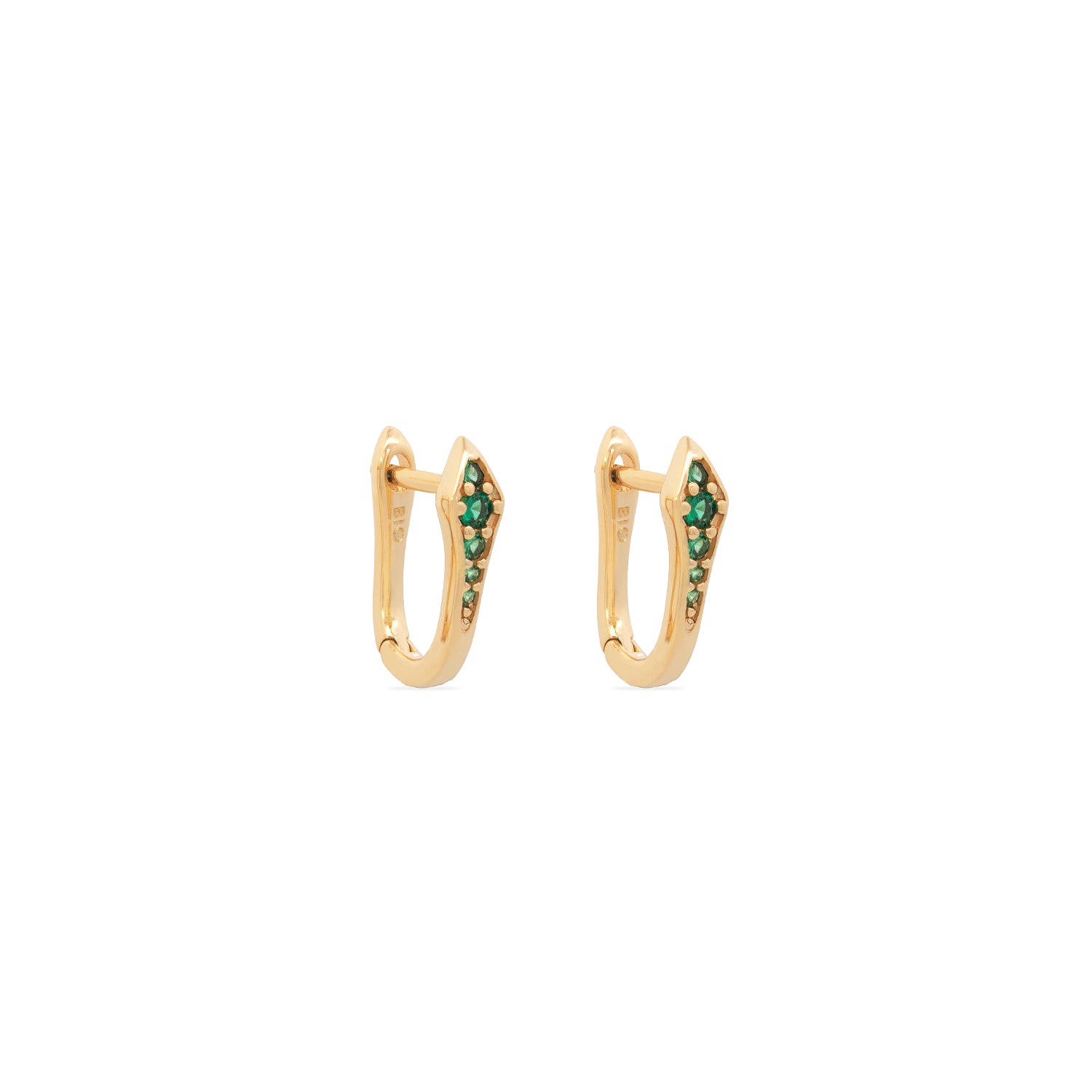Gold Viper Huggie Hoop Earrings for Women - 14K Gold Plated Small Huggie Hoops - Perfect for Everyday Wear, Gifts & Special Occasions