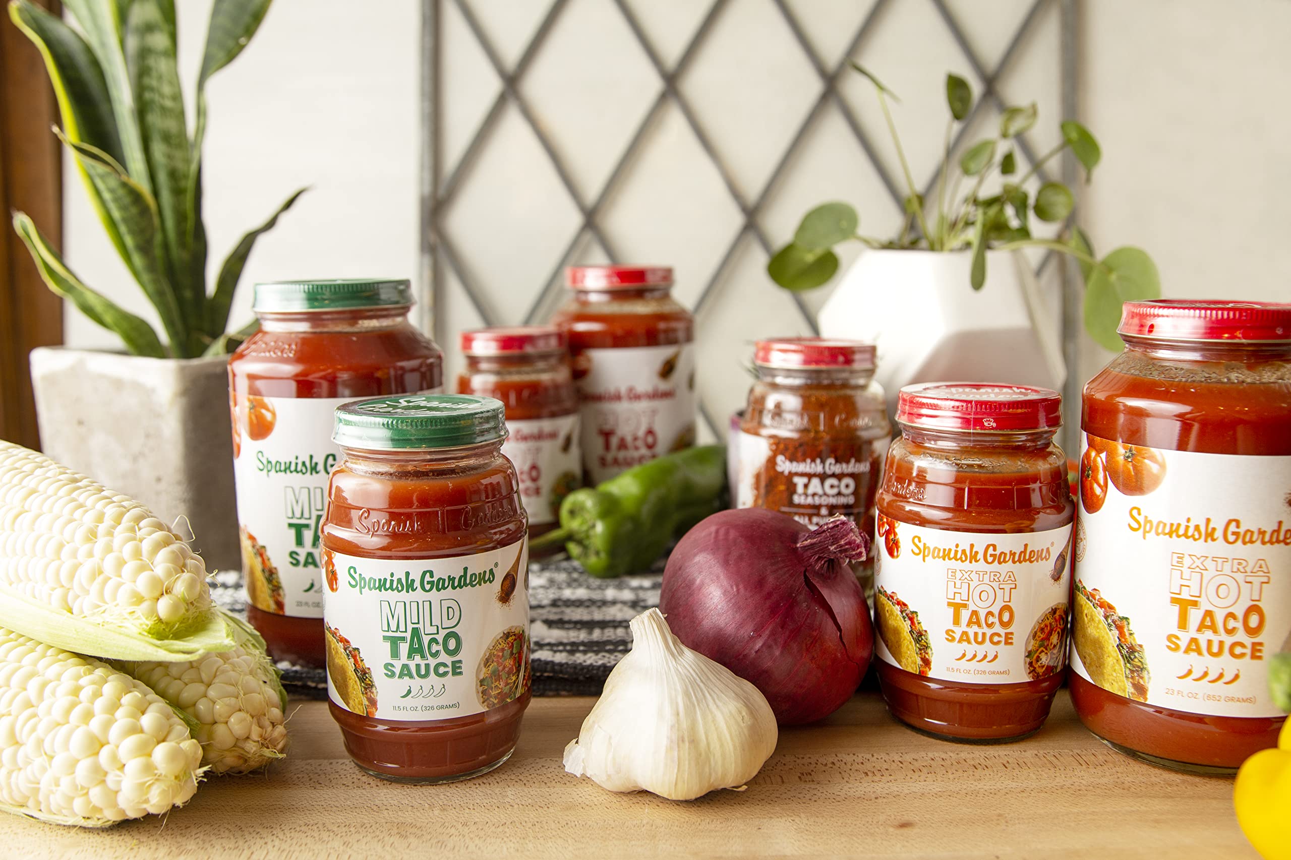 Authentic Mexican Hot Taco Sauce (6 Pack) - Spicy Tex-Mex Sauce Made with Original Family Recipe - 23 oz Bottles - Perfect for Tacos, Burritos, Nachos & Mexican Food Lovers