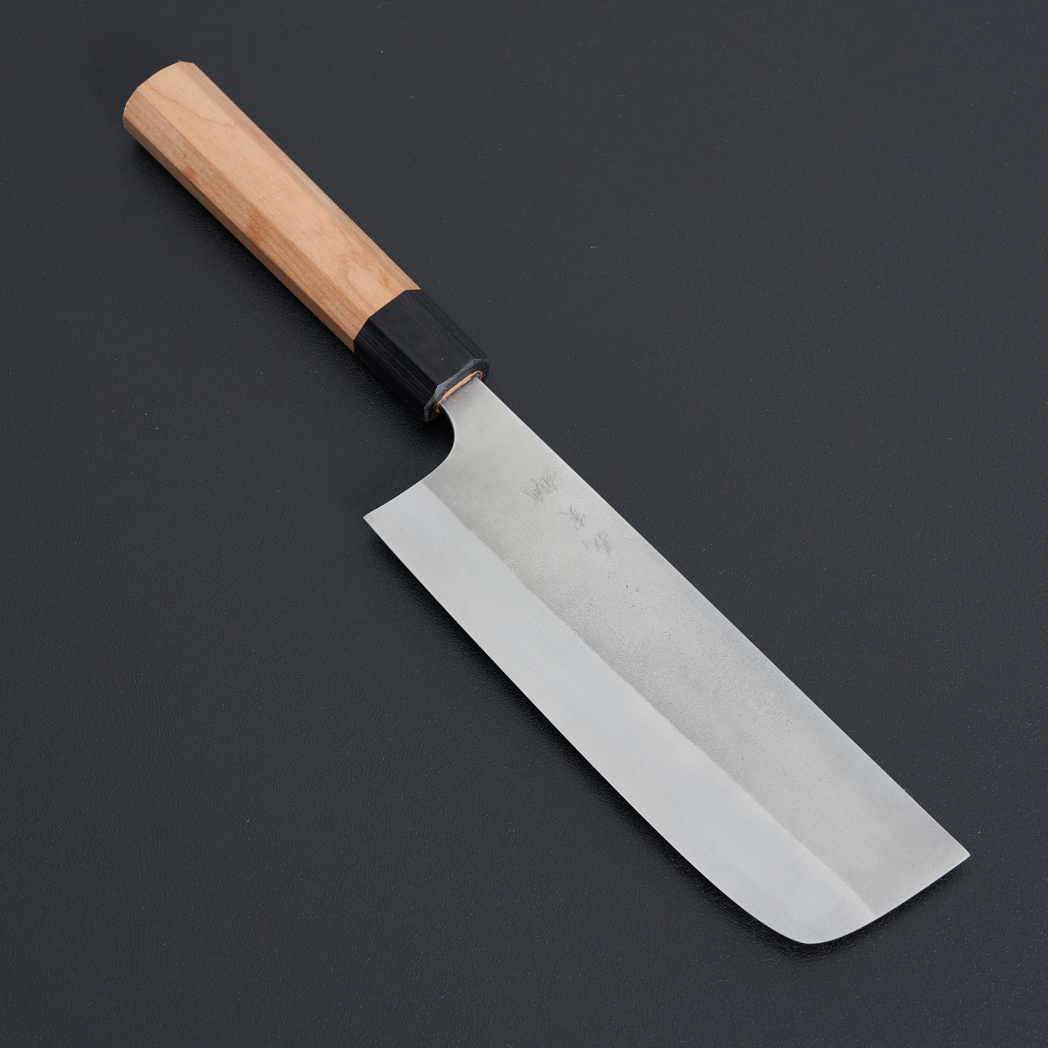 Premium Kato AS Nashiji Nakiri Knife 165mm - Japanese Cherry Wood Handle - Professional Vegetable & Herb Chopping Knife for Home Chefs & Culinary Enthusiasts