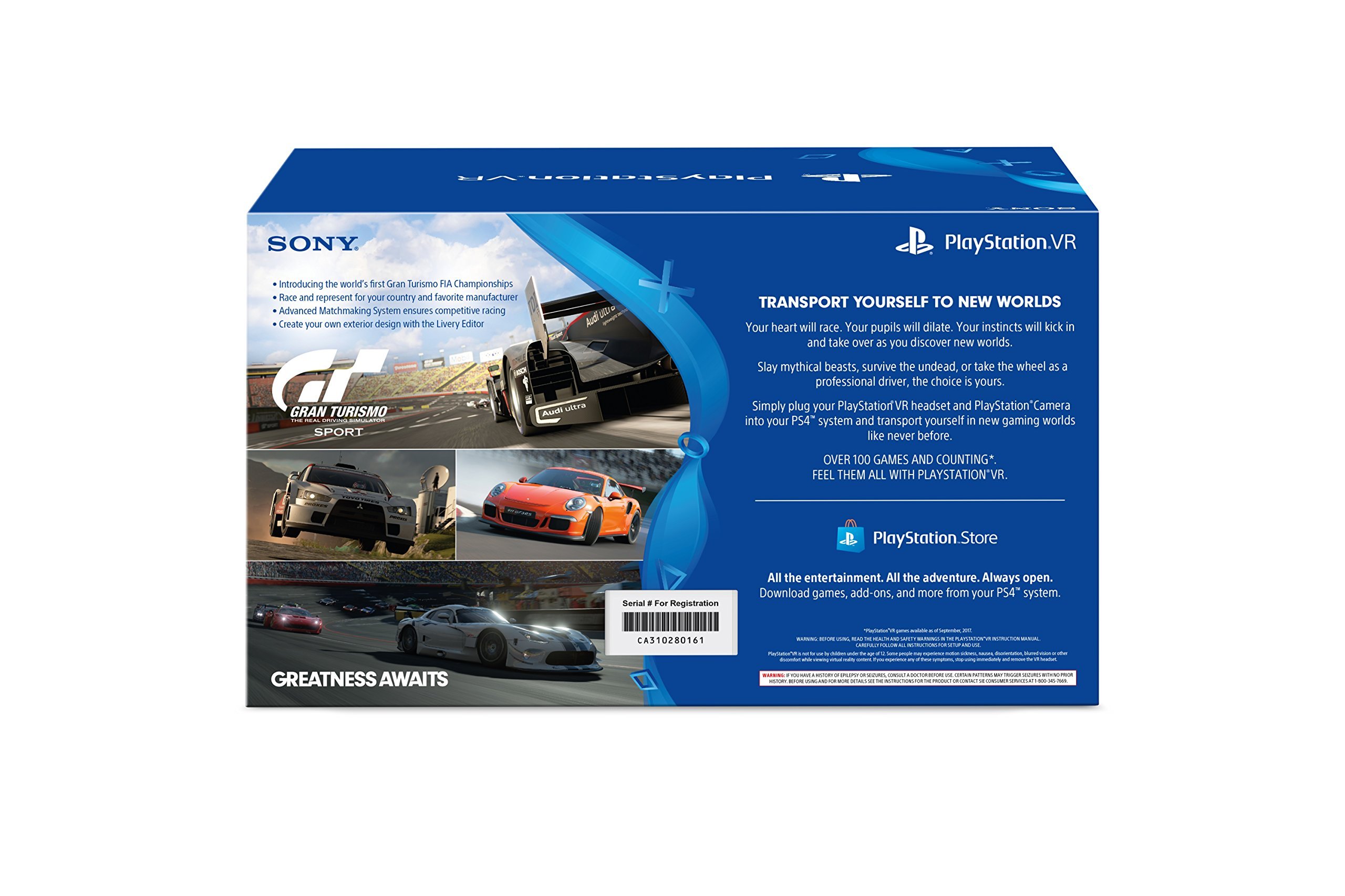 PlayStation VR GT Sport Bundle - Certified Refurbished Virtual Reality Headset for PlayStation 4 | Immersive Racing Experience with GT Sport Game | Perfect for Gaming Enthusiasts & VR Racing Simulation