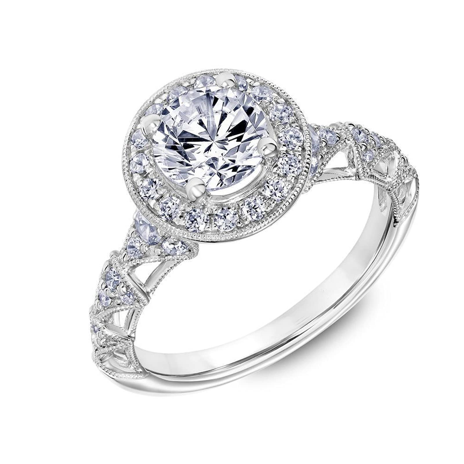 Moissanite Engagement Rings for Women - 925 Sterling Silver Halo Wedding Bands (4 Styles) | Perfect for Proposals, Anniversaries & Bridal Jewelry Gifts
