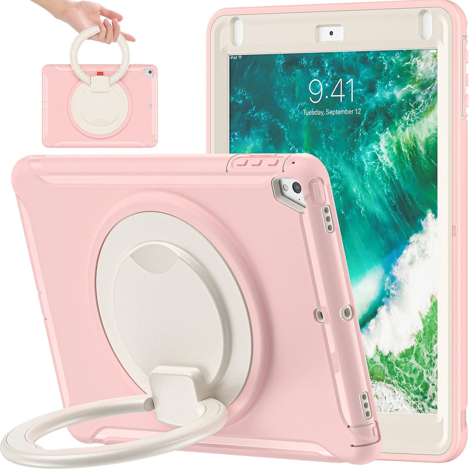BATYUE Shockproof Protective Case for iPad 6th/5th Generation 9.7 inch (2018/2017), iPad Air 2 & iPad Pro 9.7