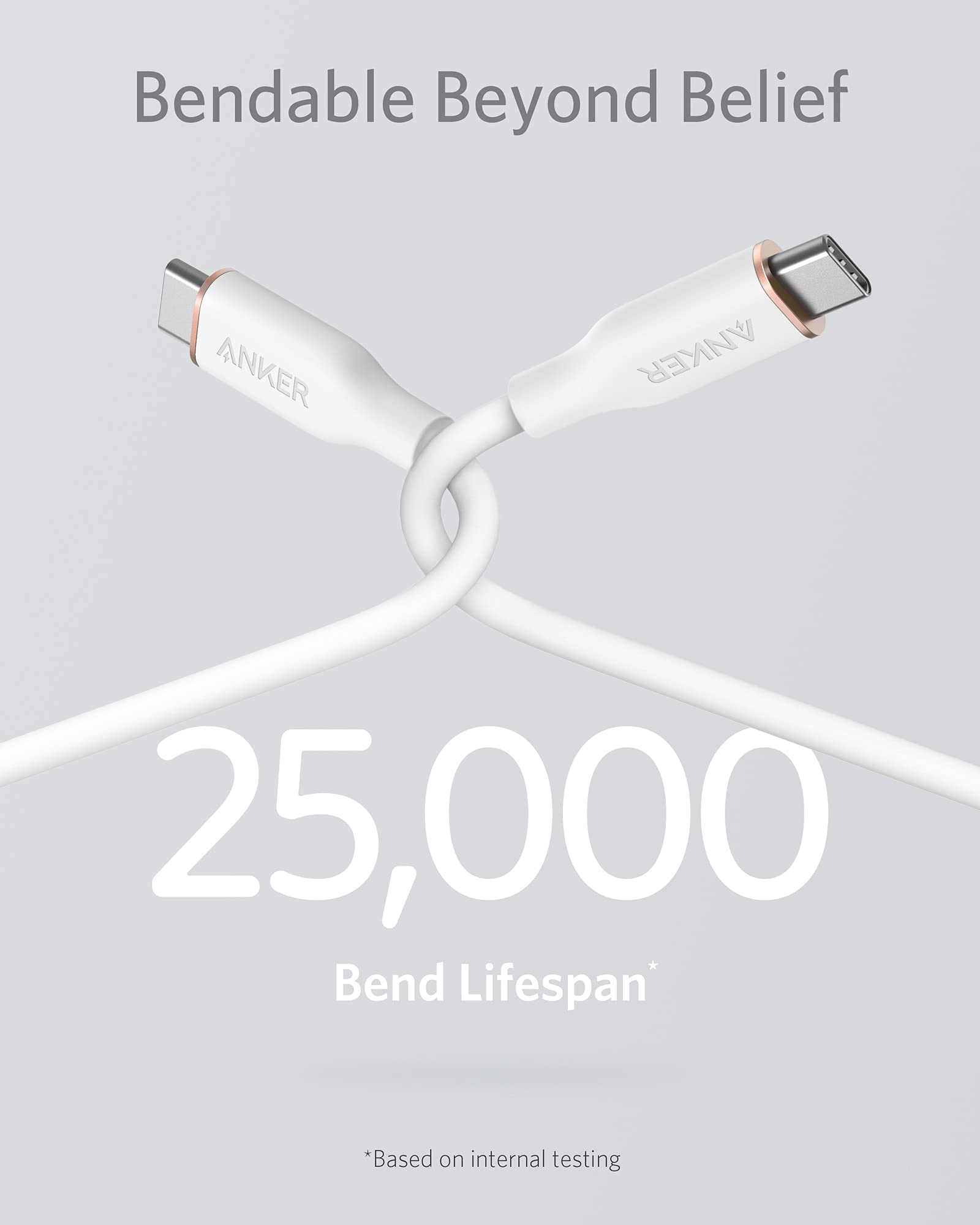 Anker 100W USB C Cable Fast Charging for iPhone 16 & MacBook Pro - Home & Travel