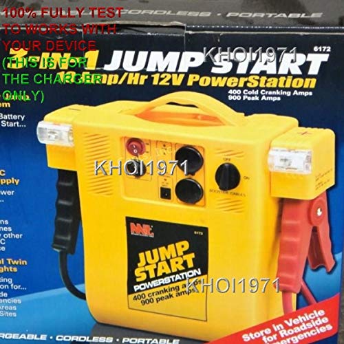 Universal Wall Charger AC Adapter for 6172 Michigan Industrial Tools 400A 900 Peak Power Station Car Battery Jump Starter - Fast Charging Power Supply | Perfect for Home, Garage & Emergency Vehicle Jump Starts