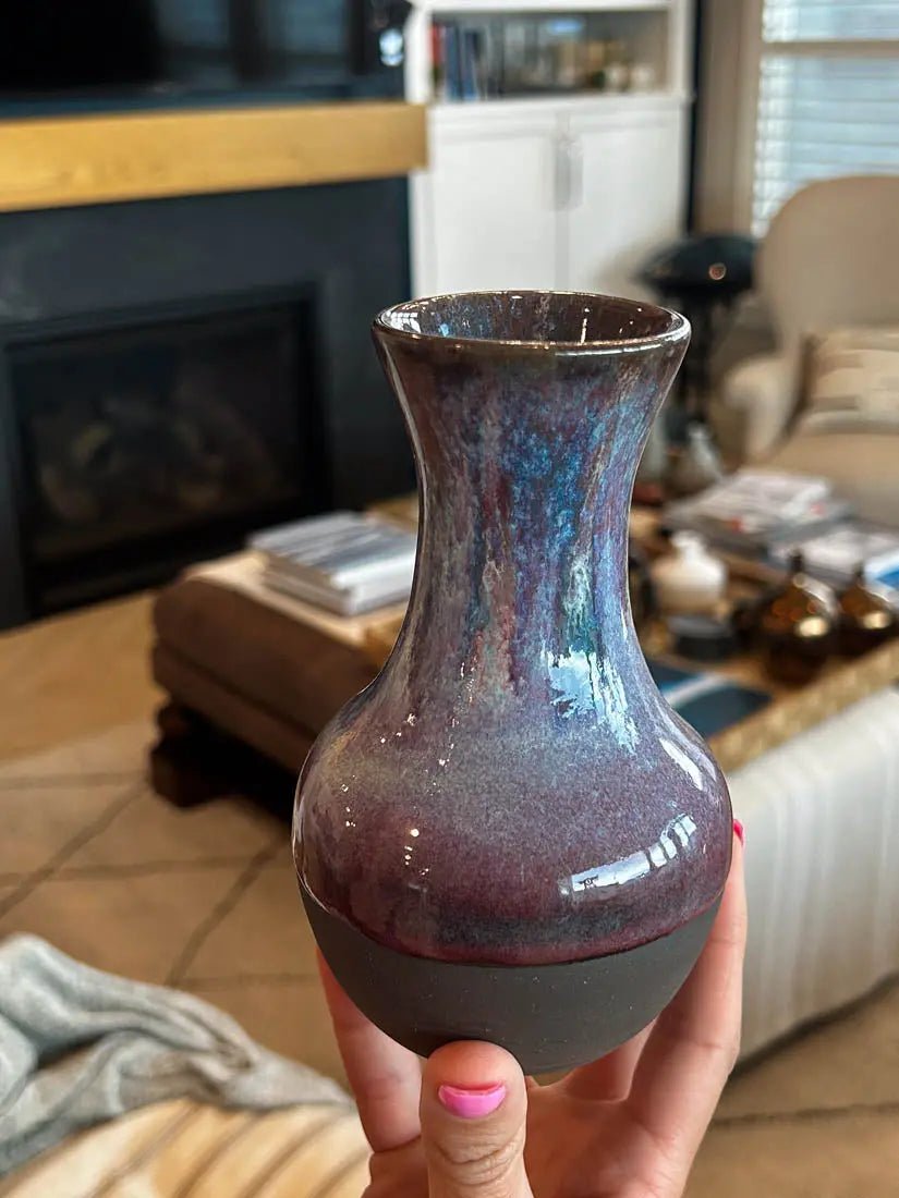 Premium Black Stoneware Pot - Handcrafted Ceramic Planter for Indoor & Outdoor Plants | Ideal for Succulents, Herbs & Home Decor