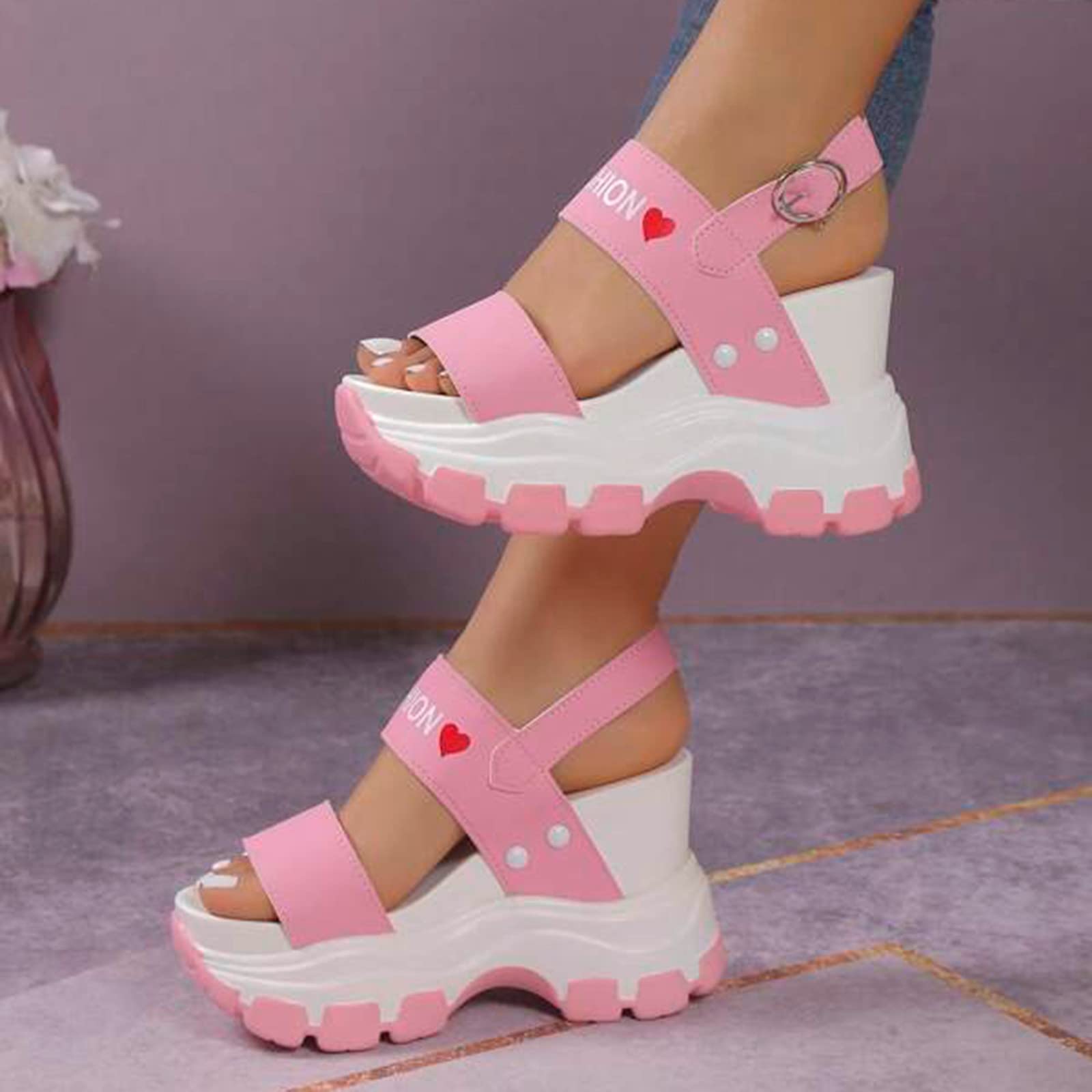 Women's Comfortable Orthopedic Wedge Sandals with Arch Support - Strappy Open Toe Platform Sandals for Casual Wear, Walking & Summer Outfits