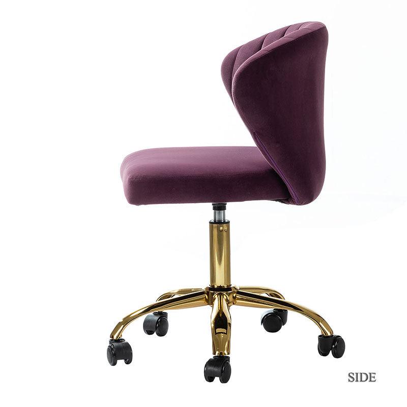Premium Chandra Velvet Office Chair - Ergonomic Executive Desk Chair with Lumbar Support for Home & Office Workspaces - Comfortable Modern Computer Chair for Long Hours of Sitting