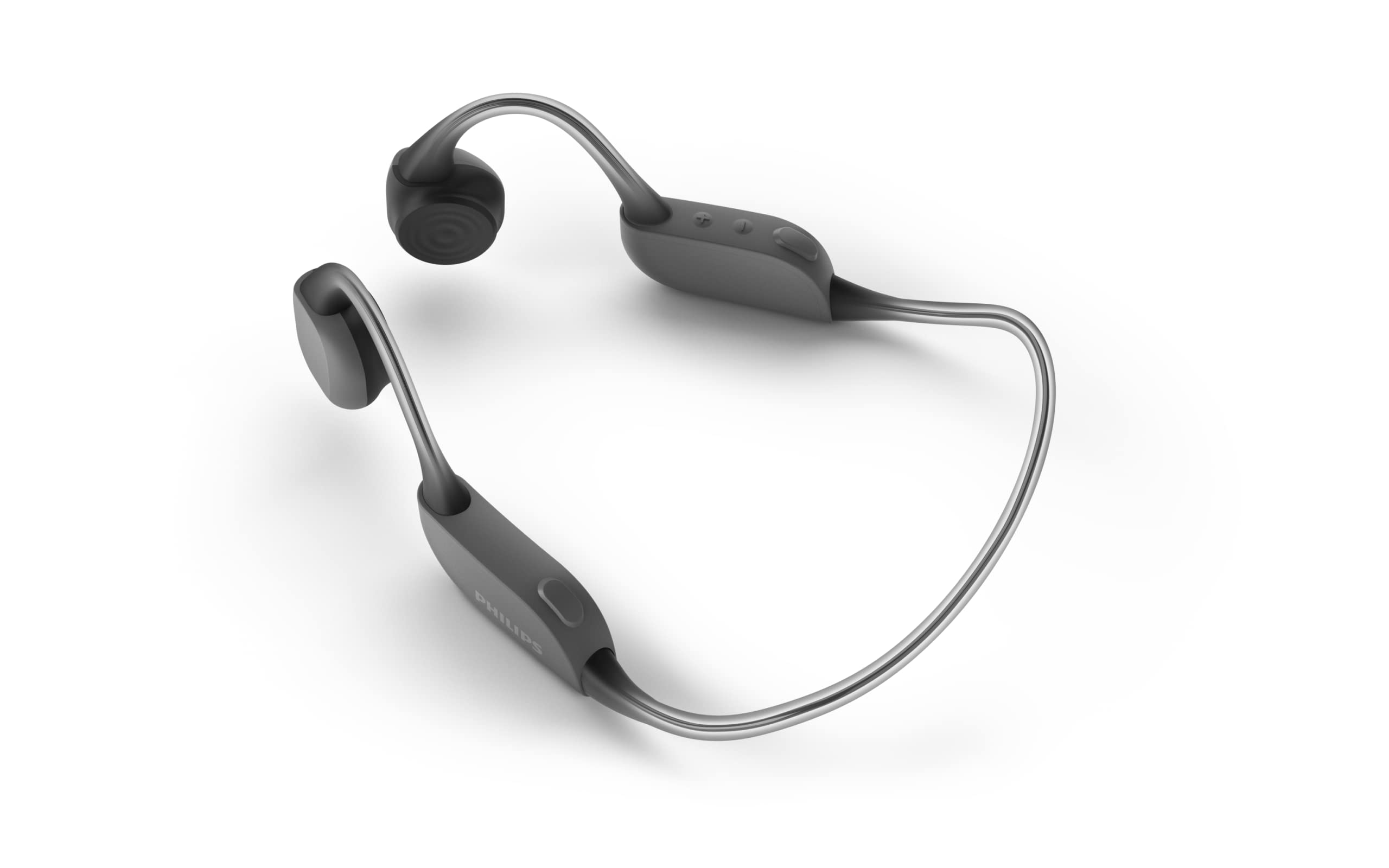 PHILIPS TAA6606BK Bone Conduction Open Ear Wireless Bluetooth Headphones - IP67 Waterproof Sports Earphones with Mic, 9H Playtime & Night Light - Perfect for Running, Cycling, Gym Workouts & Outdoor Activities