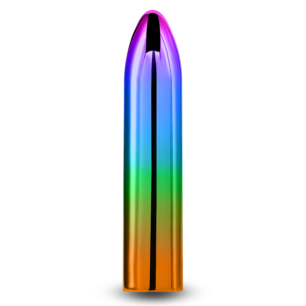 Chroma Rechargeable Tapered Metallic Mini Vibrator - Medium Size Personal Massager for Women, Perfect for Stress Relief & Intimate Moments at Home or Travel