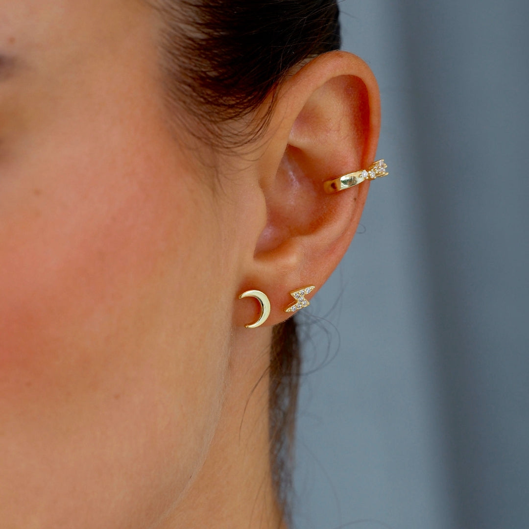 Gold Lighting Studs - Elegant & Stylish Earrings for Women | Perfect for Parties, Weddings & Everyday Wear