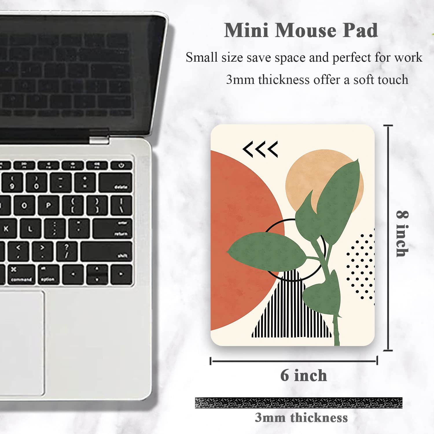 6x8 Inch Small Mouse Pad - Thick Rubber Waterproof Mouse Mat for Wireless Mouse & Laptops - Cute Mini Mousepad for Women, Men, Kids - Perfect for Home Office, Gaming & Travel Use