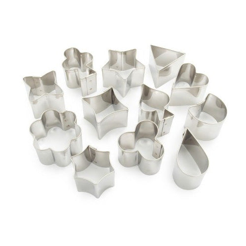 Ateco 4848 12-Piece Medium Aspic Cutter Set - Professional Stainless Steel Cookie & Pastry Cutters for Baking, Cake Decorating, and Fondant Cutting - Perfect for Home Bakers and Professional Chefs