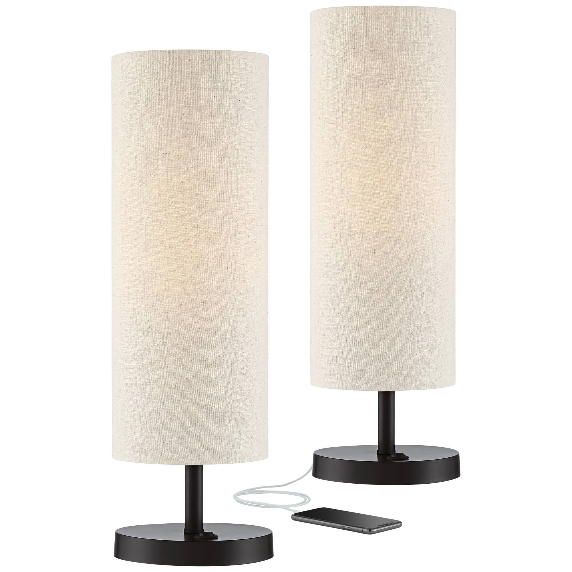 360 Lighting Heyburn Modern Accent Table Lamps - Set of 2, 20