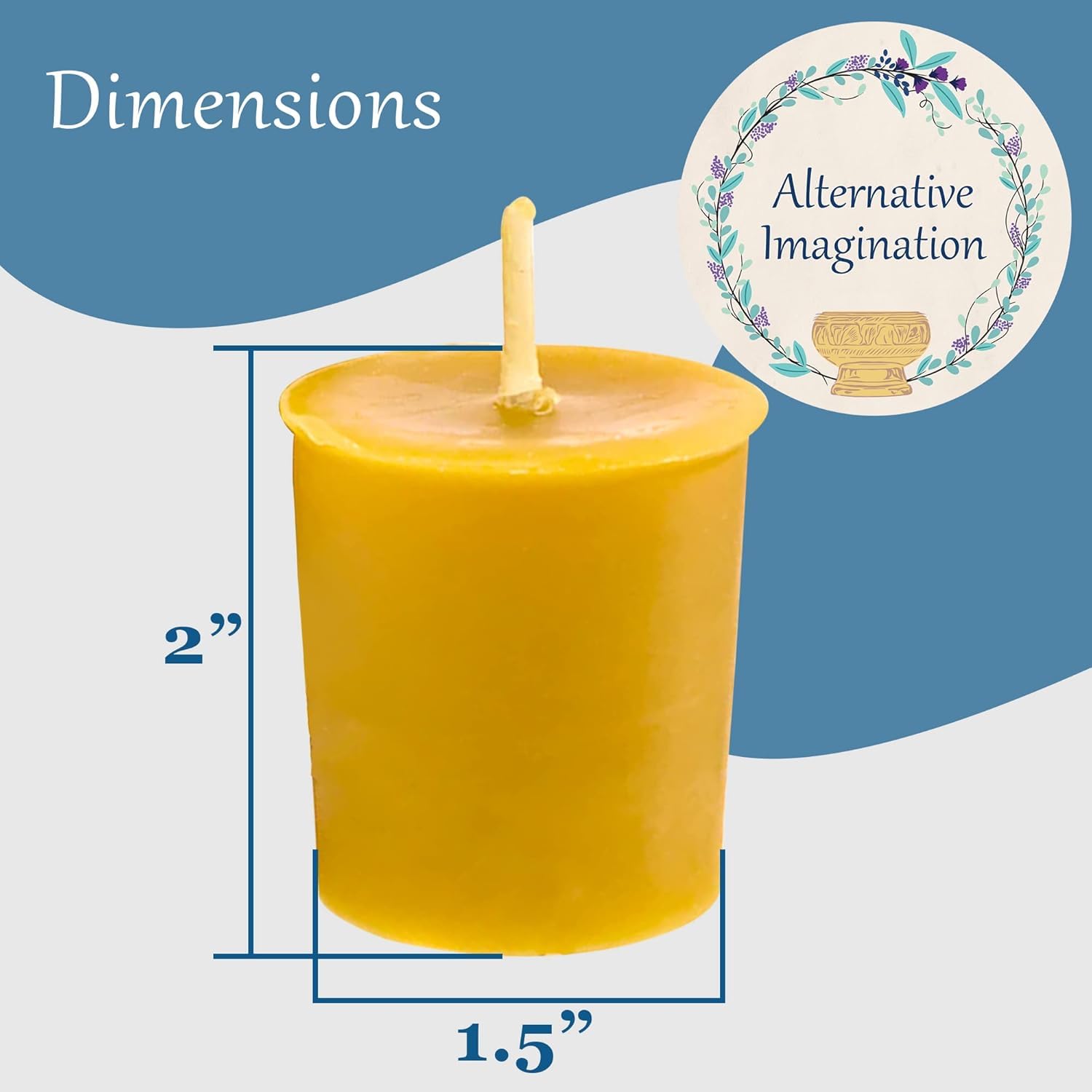 4 Pack Pure Beeswax Votive Candles - 100% Natural Unscented with Light Honey Aroma - 15 Hour Burn Time - Eco-Friendly for Home Decor, Wedding Centerpieces & Relaxation