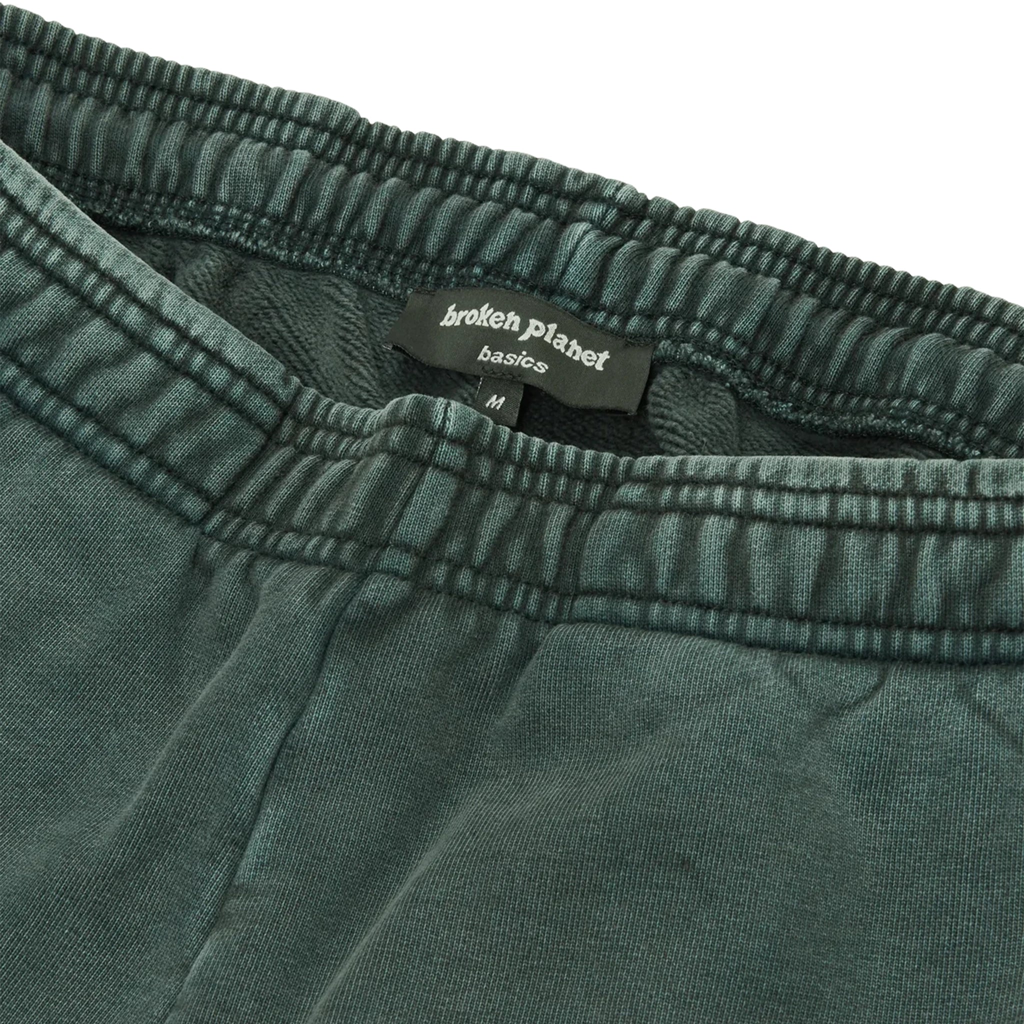 Broken Planet Basics Wide Leg Washed Emerald Green Sweatpants for Women - Comfortable Lounge Pants for Yoga, Running & Casual Wear