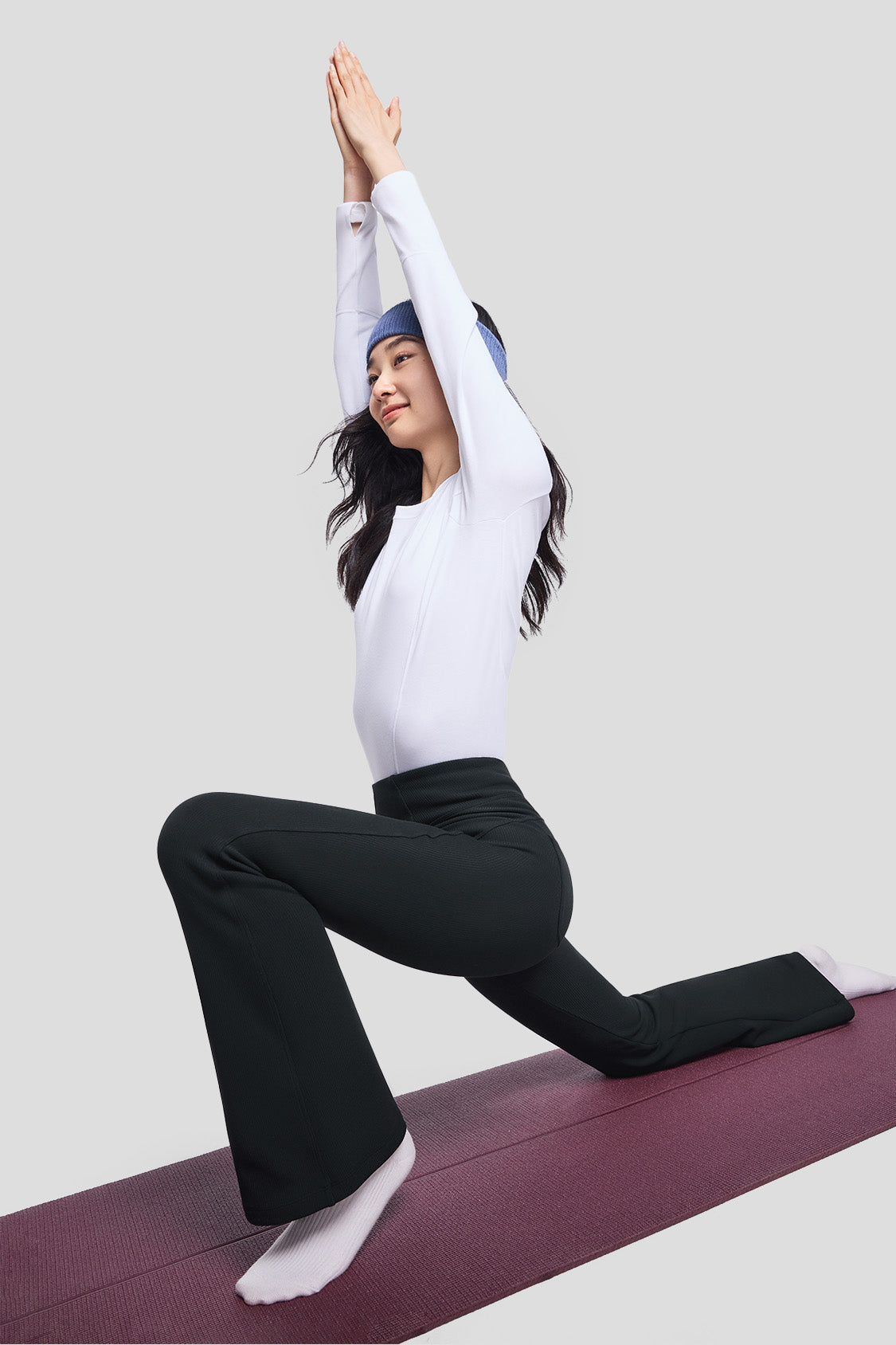 ThermaFlex Women's High Stretch Thermal Flare Pants - Warm Winter Leggings for Yoga, Running & Outdoor Activities